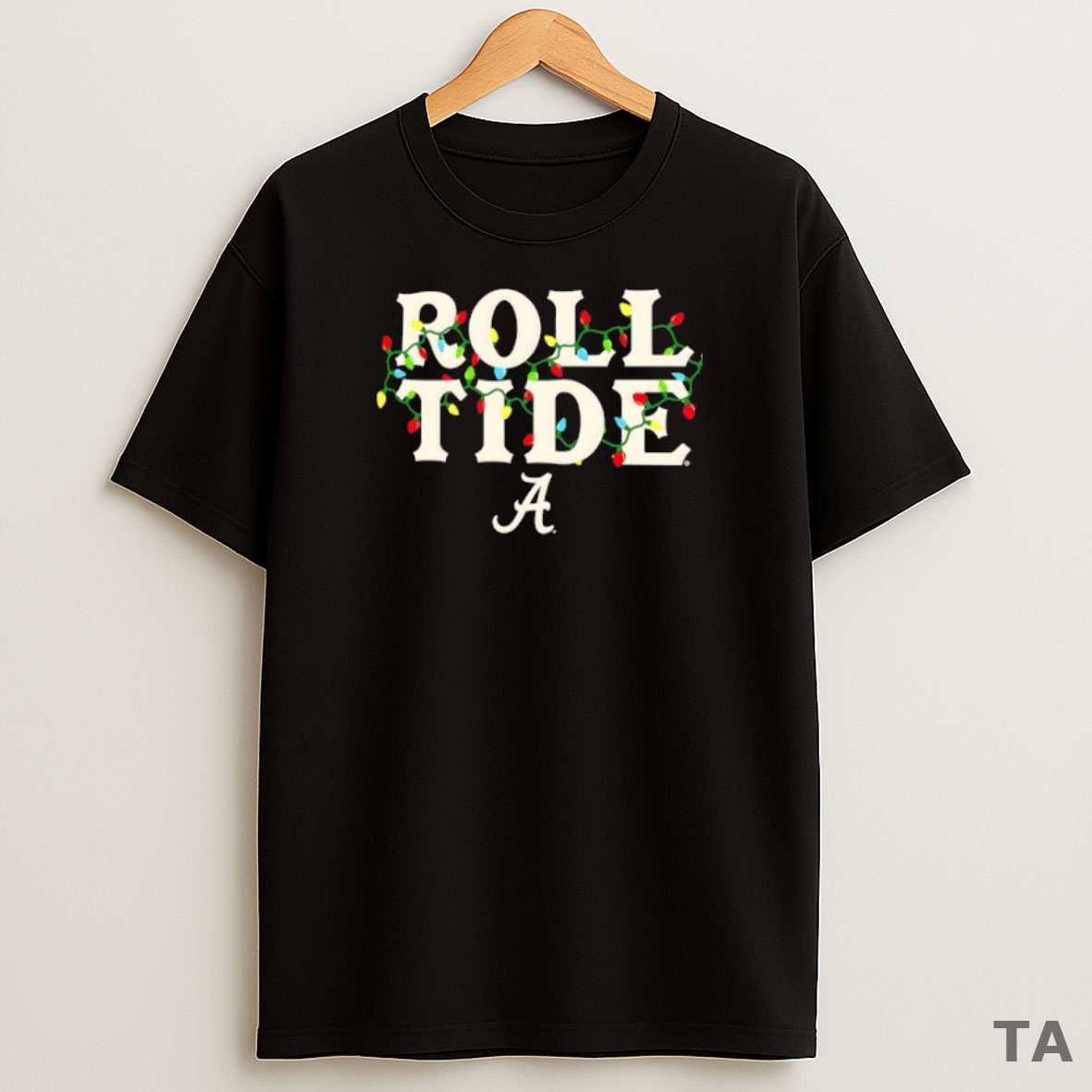 Top Alabama Crimson Tide Roll Tide String Lights Christmas Sweatshirt Tee