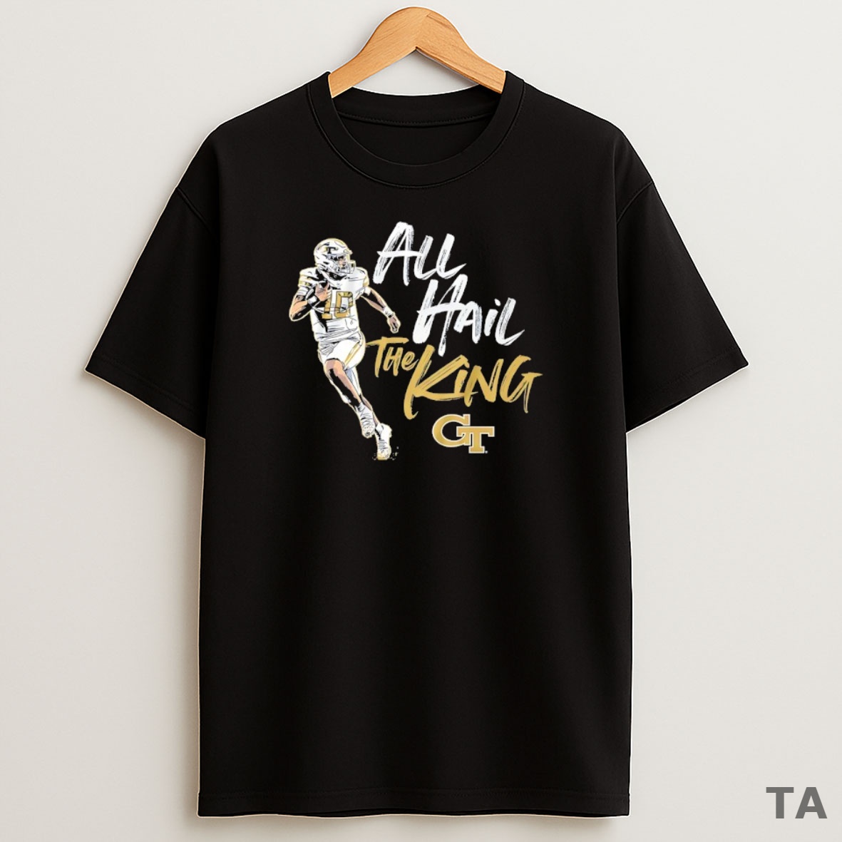 Top All Hail Haynes King Georgia Tech Yellow Jackets Football Sweatshirt Tee