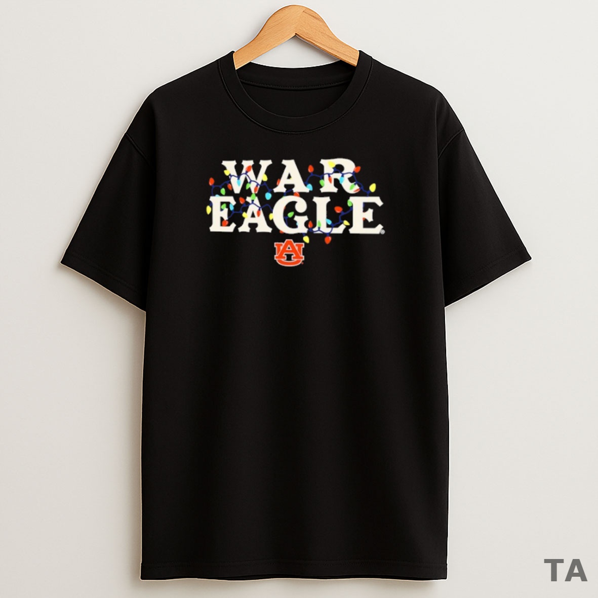 Top Auburn Tigers War Eagle String Lights Christmas Sweatshirt Tee
