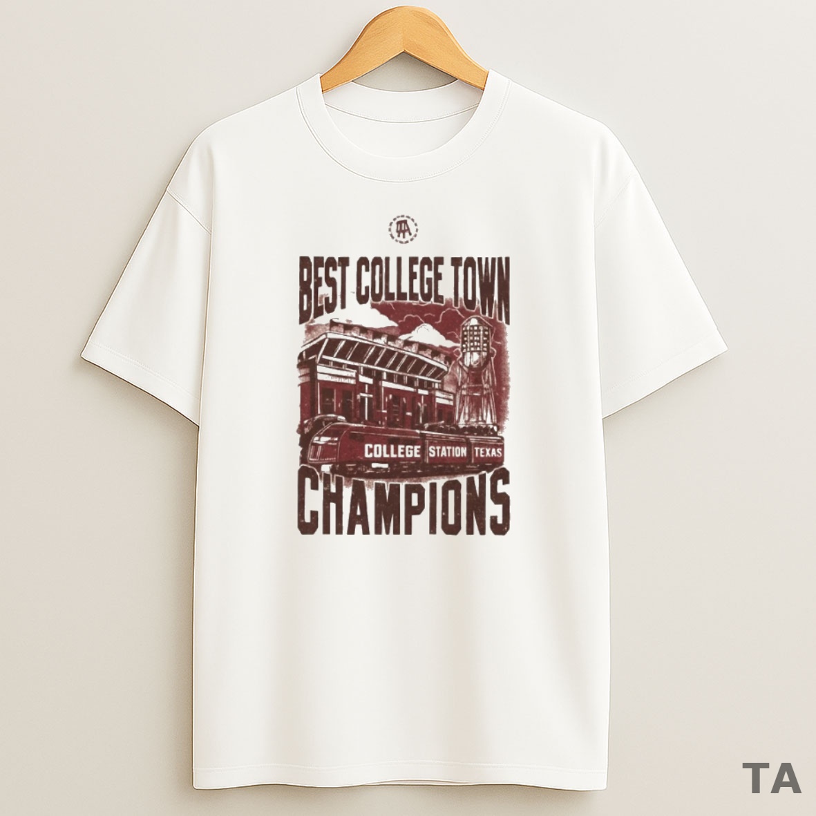 Top Barstool Texas Am Best College Town Champions Sweatshirt Tee