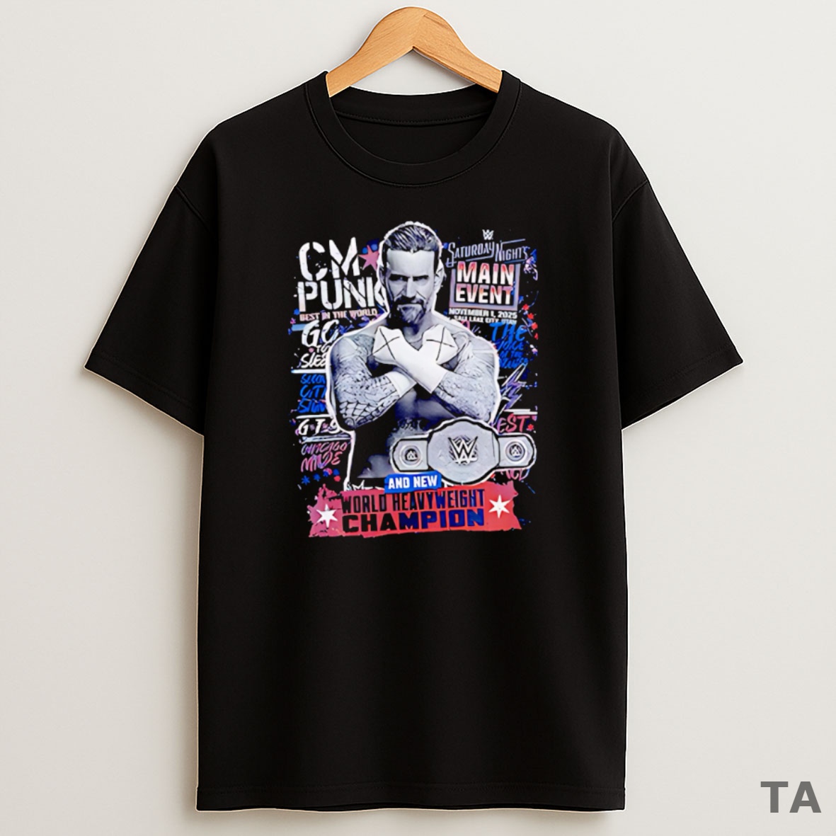 Top Cm Punk Saturday Nights Main Event Winner Sweatshirt Tee