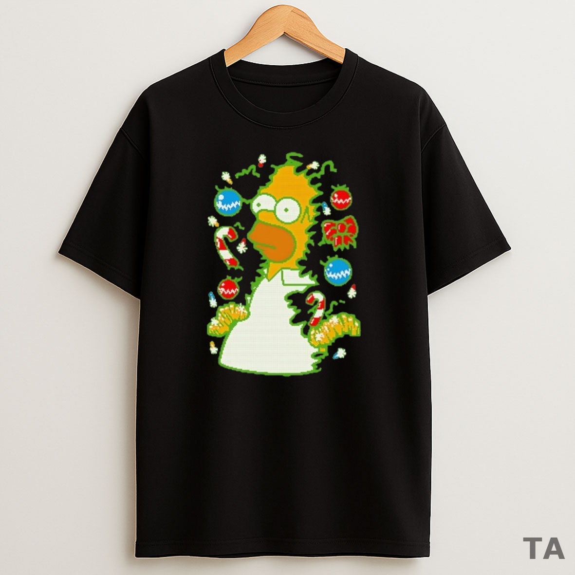 Top Christmas Hideout Homer Simpson Bushes Sweatshirt Tee