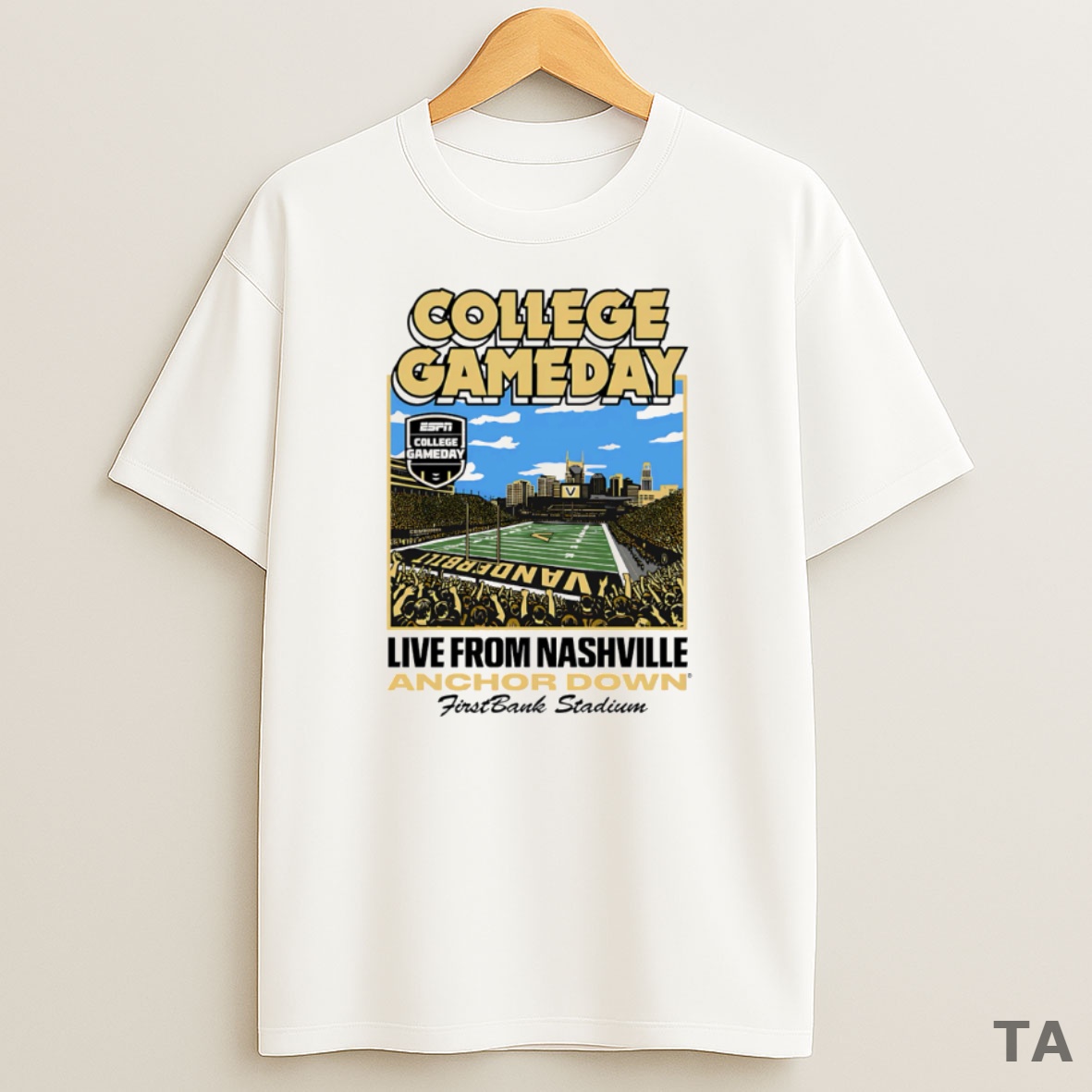 Top College Gameday Live From Nashville Anchor Down Sweatshirt Tee