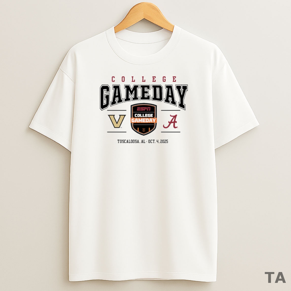 Top College Gameday Vanderbilt Vs Alabama Sweatshirt Tee