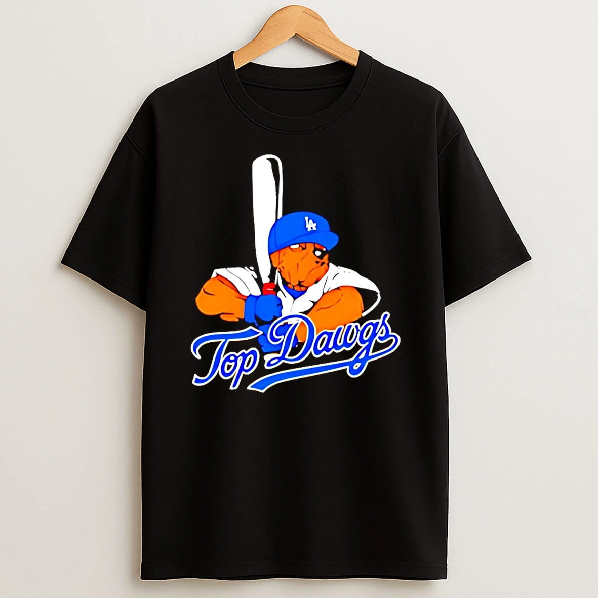 Top Dawgs X Los Angeles Dodgers Bulldog Mascot Shirts