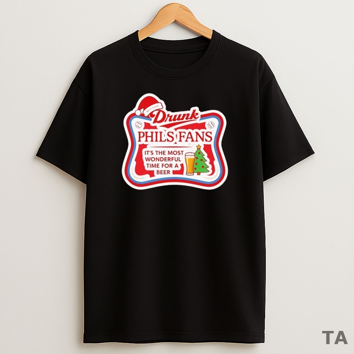Top Drunk Phils Fans Holiday Its The Most Wonderful Time For A Beer Sweatshirt Tee