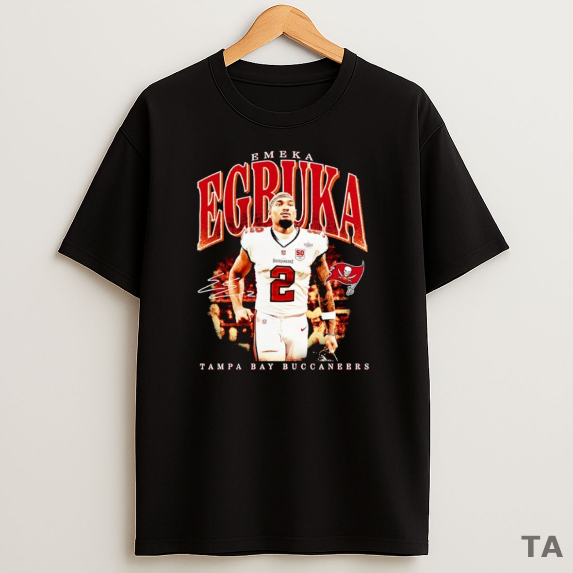 Top Emeka Egbuka Tampa Bay Buccaneers Football 2025 Signature Sweatshirt Tee