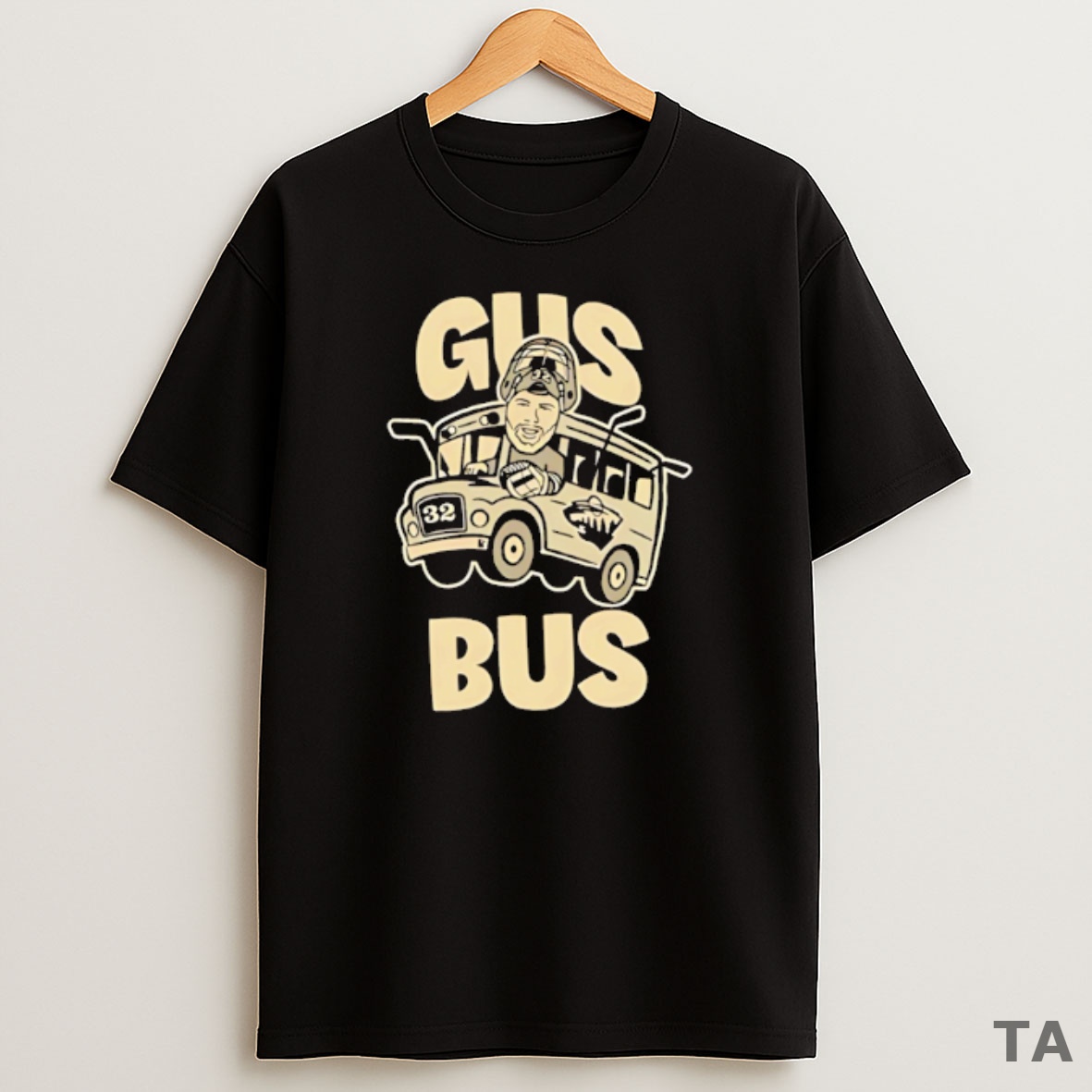 Top Filip Gustavsson Gus Bus Minnesota Wild Cartoon Sweatshirt Tee