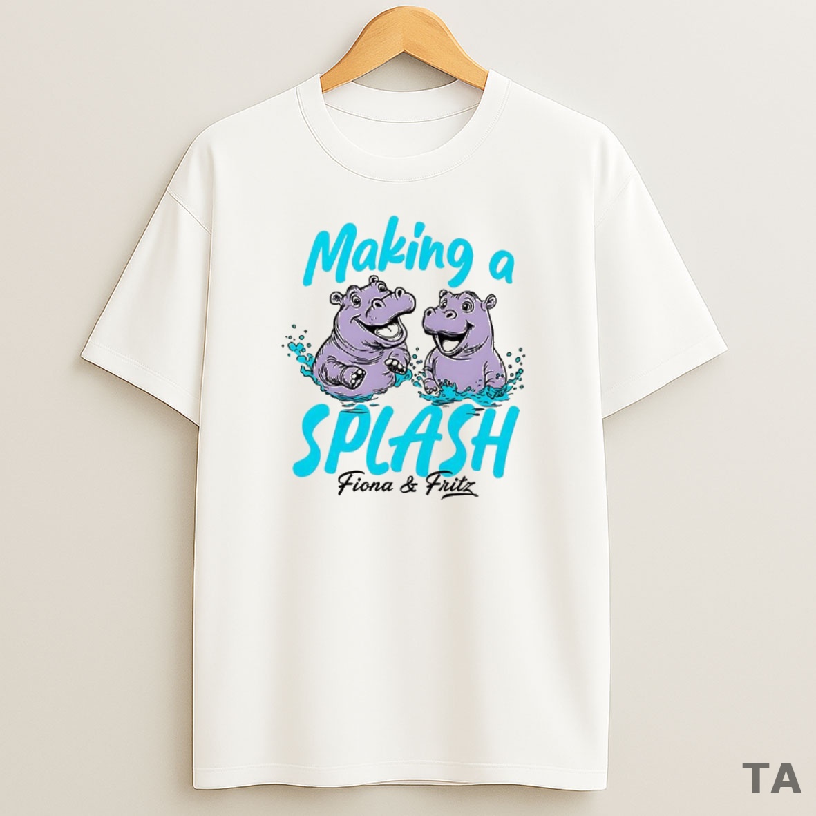 Top Fiona And Fritz Making A Splash Hippo Sweatshirt Tee