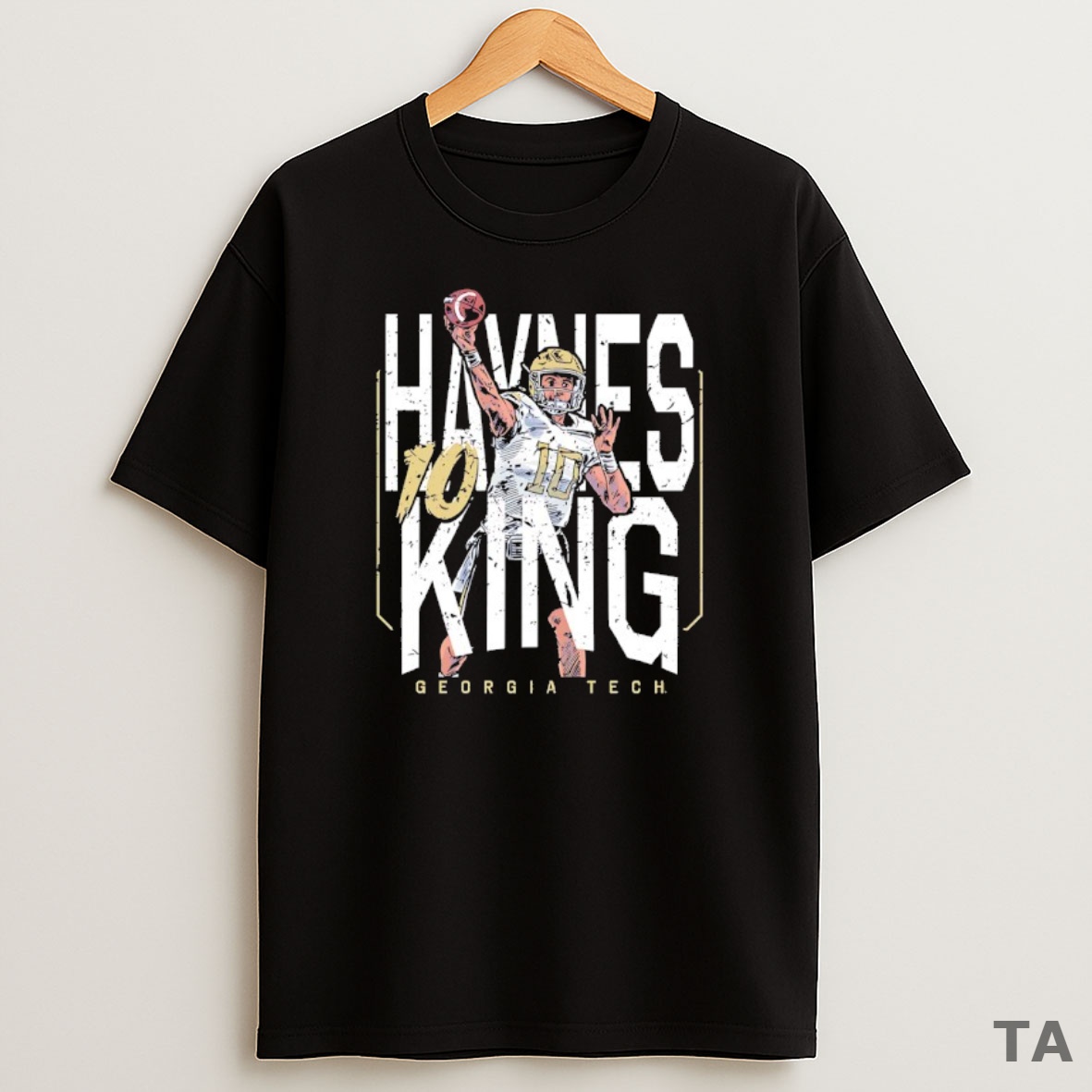 Top Georgia Tech Yellow Jackets Football Haynes King 10 Sweatshirt Tee