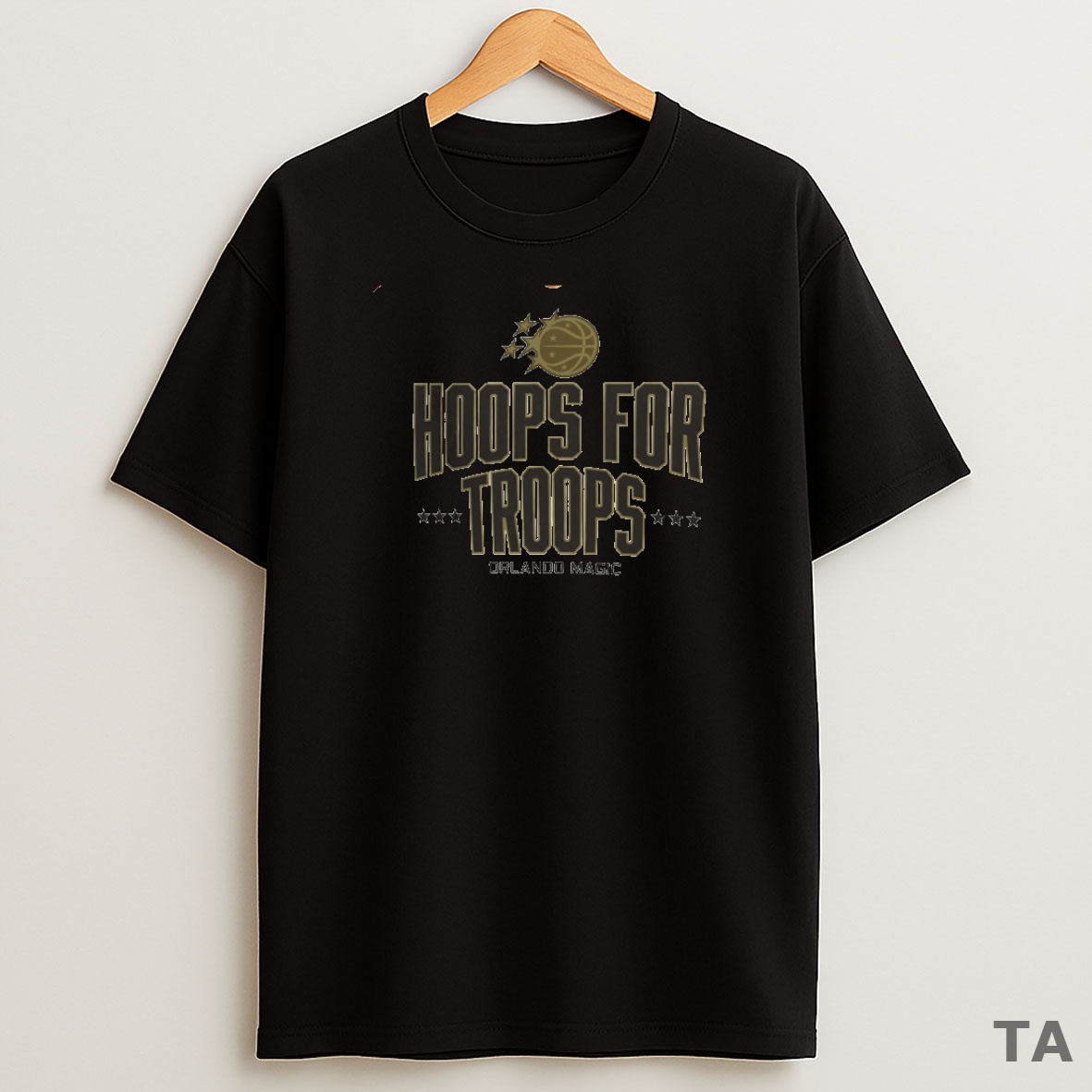 Top Hoops For Troops Orlando Magic Basketball Circle Sweatshirt Tee