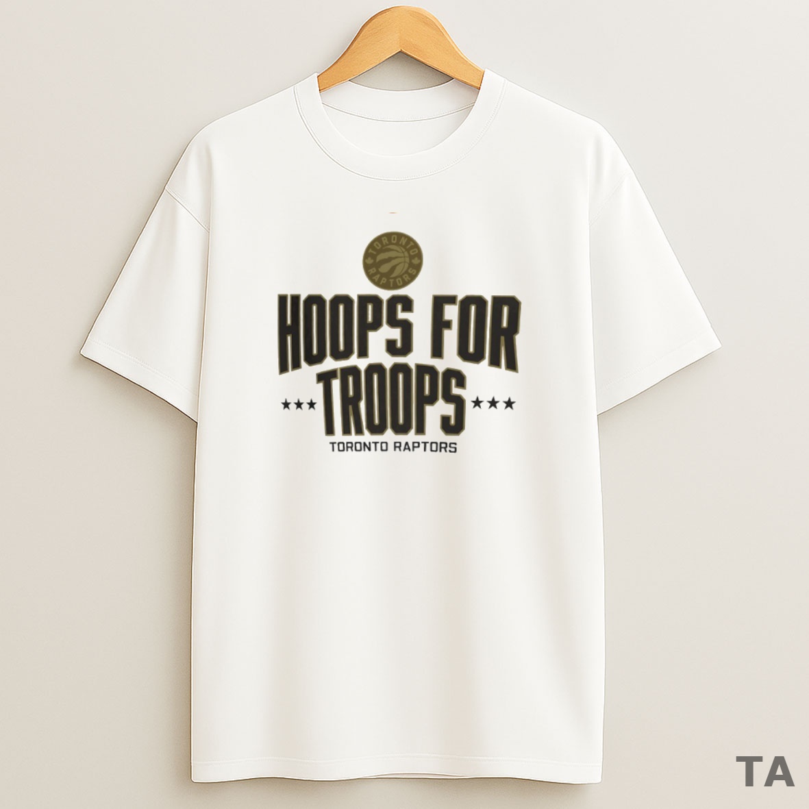 Top Hoops For Troops Toronto Raptors Basketball Circle Sweatshirt Tee