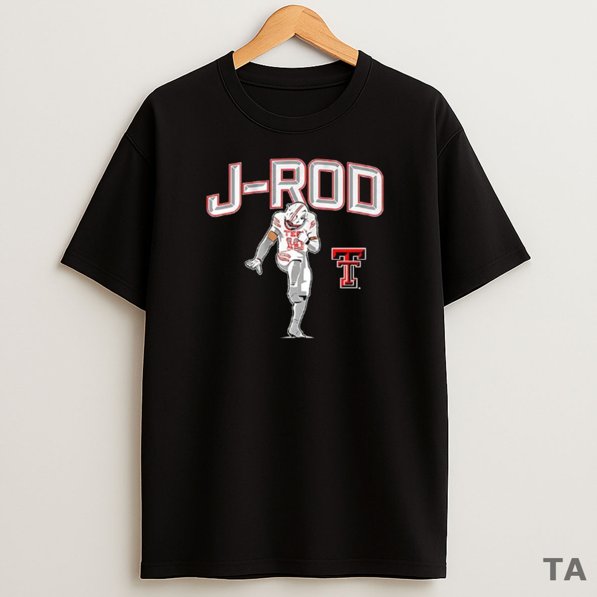 Top Jacob Rodriguez Texas Tech Red Raiders Football J Rod Sweatshirt Tee
