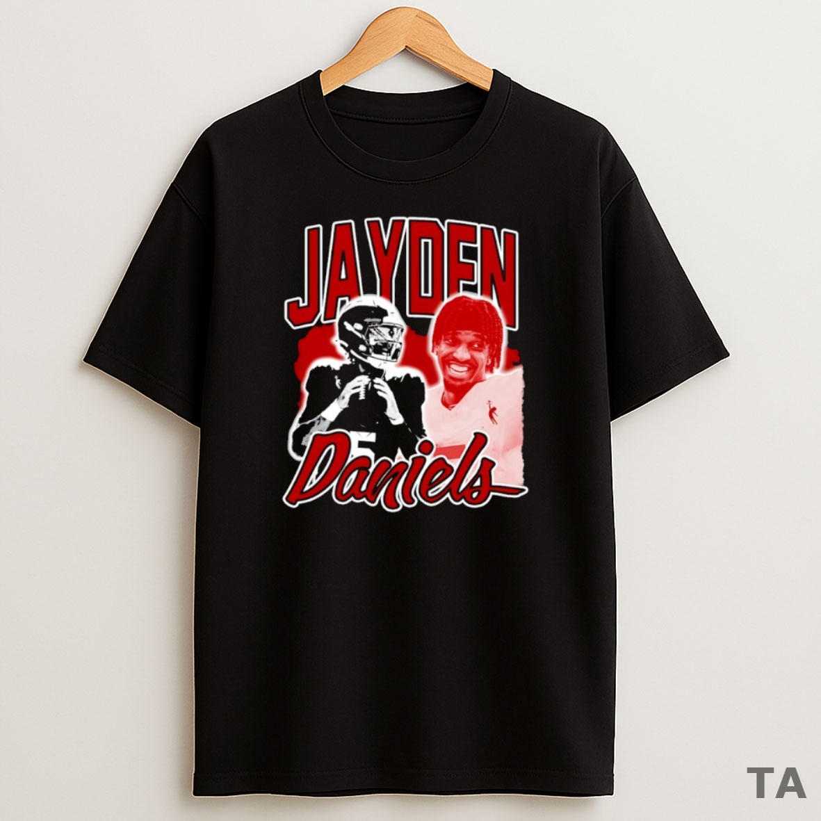 Top Jayden Daniels Washington Commanders Nfl Portrait Graphic Sweatshirt Tee