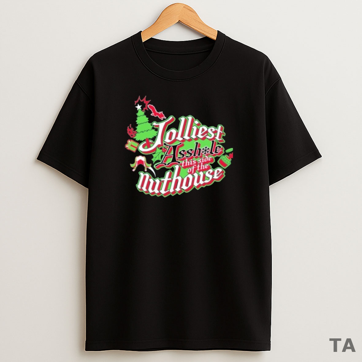 Top Jolliest Assholes This Side Of The Nuthouse Squirrel Merry Christmas Sweatshirt Tee