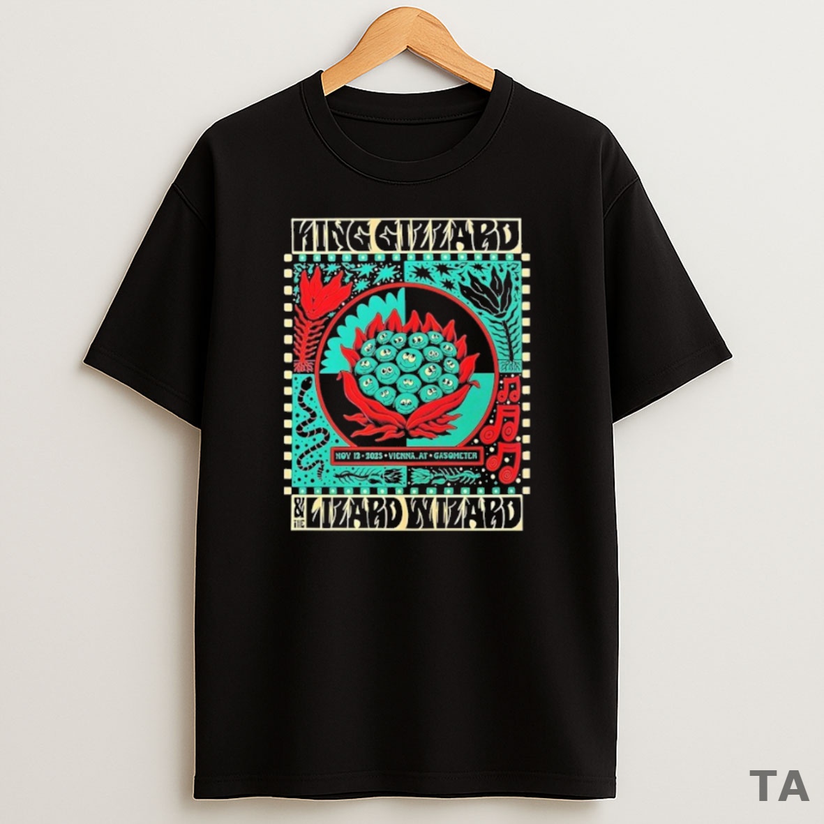 Top King Gizzard And The Lizard Wizard Vienna Austria Event At Gasometer On November 12 2025 Sweatshirt Tee