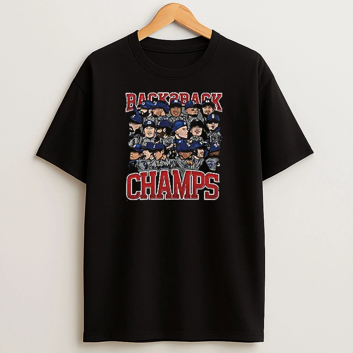 Top Los Angeles Dodgers Baseball Back 2 Back Champs 2025 Cartoon T Shirts