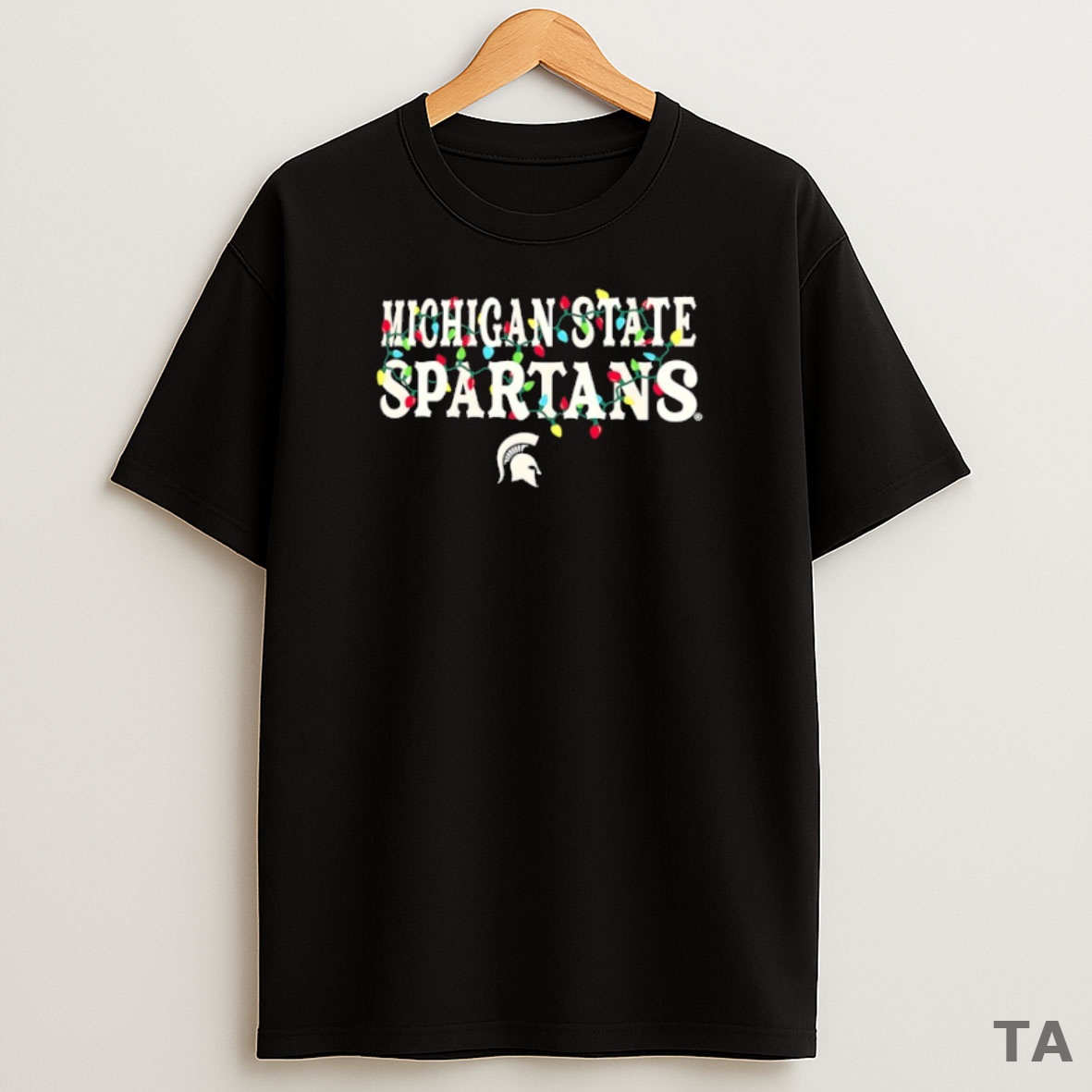 Top Michigan State Spartans String Lights Christmas Sweatshirt Tee
