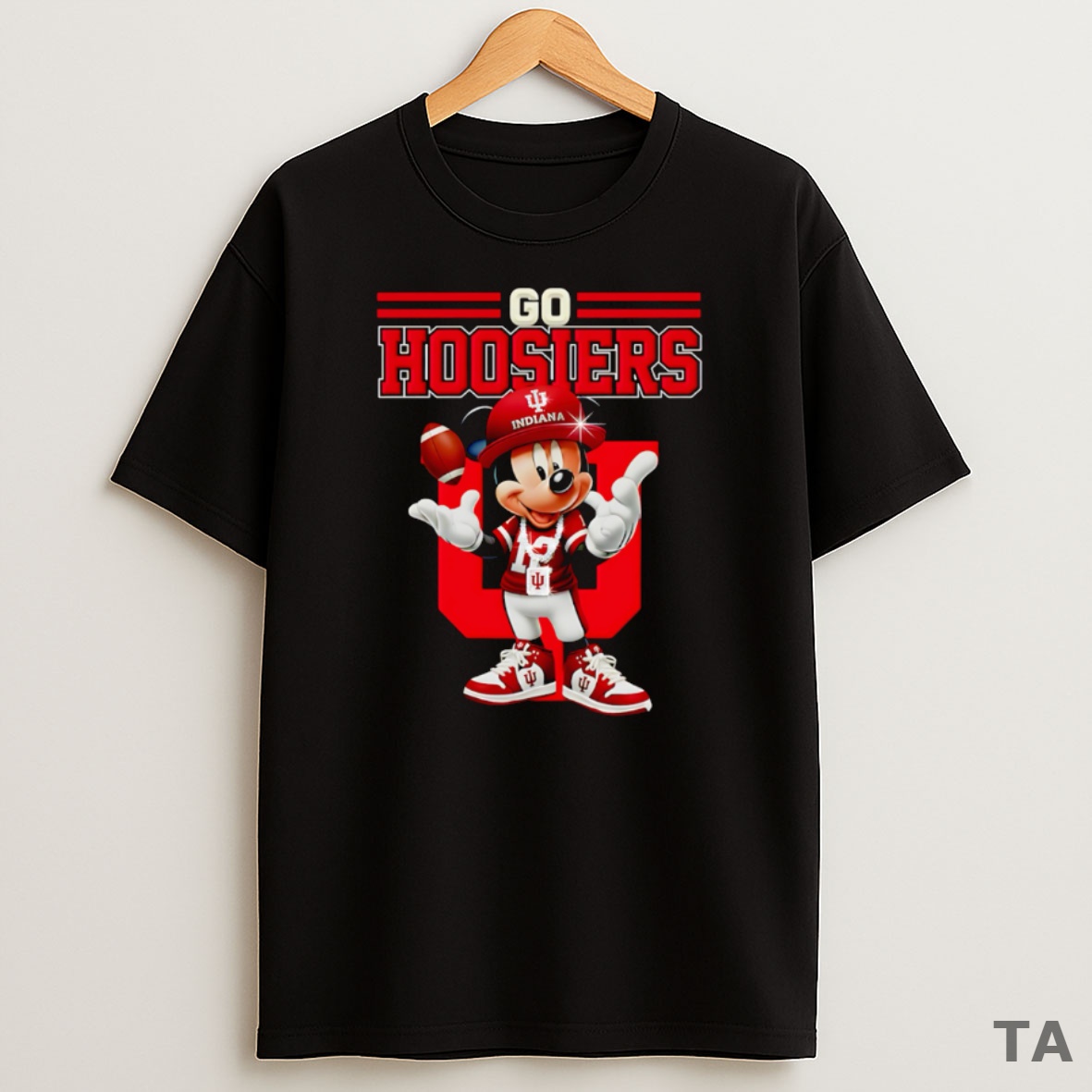 Top Mickey Mouse Go Hoosiers Sweatshirt Tee
