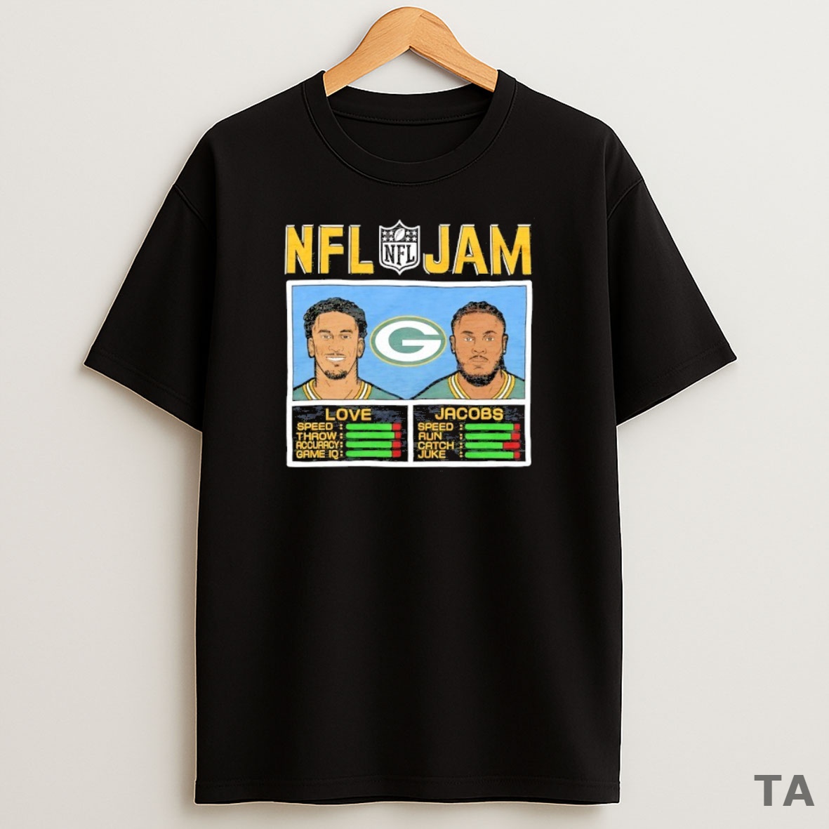 Top Nfl Jam Green Bay Packers Jordan Love And Josh Jacobs Sweatshirt Tee