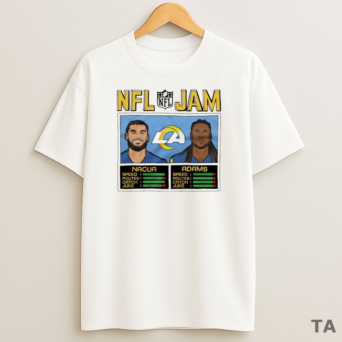 Top Nfl Jam Los Angeles Rams Puka Nacua And Davante Adams Circle Sweatshirt Tee