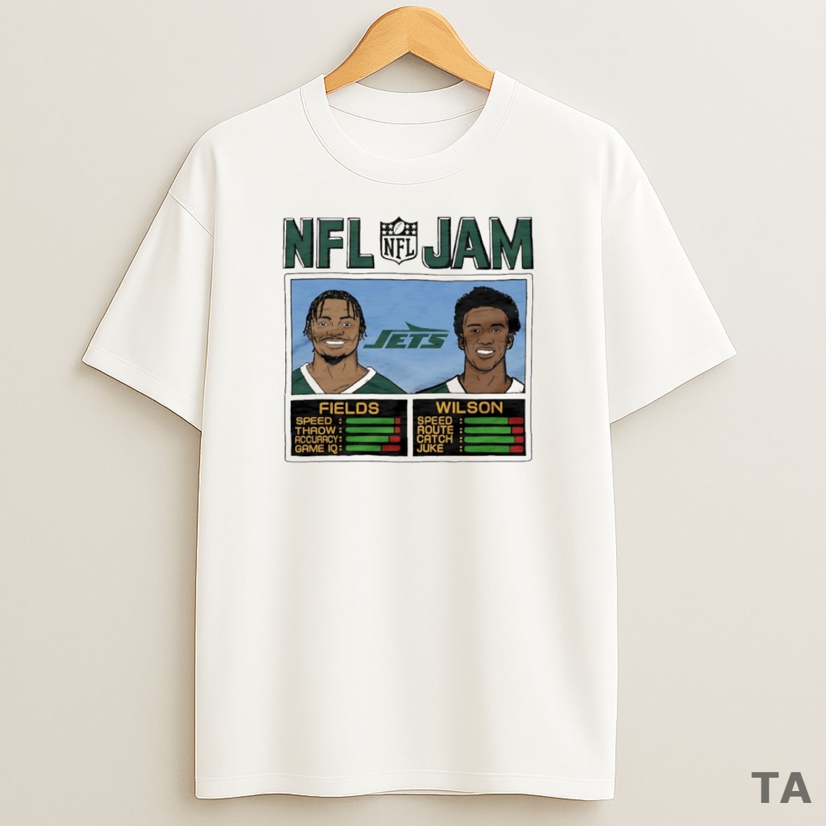 Top Nfl Jam New York Jets Justin Fields And Garrett Wilson Circle Sweatshirt Tee