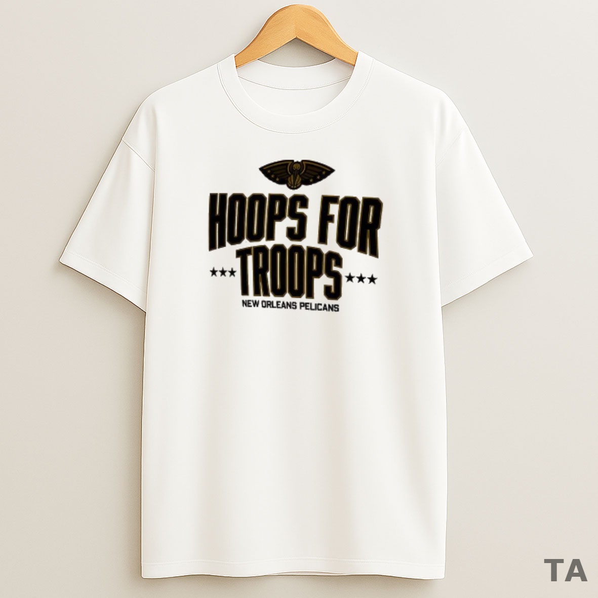 Top New Orleans Pelicans Hoops For Troops Sweatshirt Tee