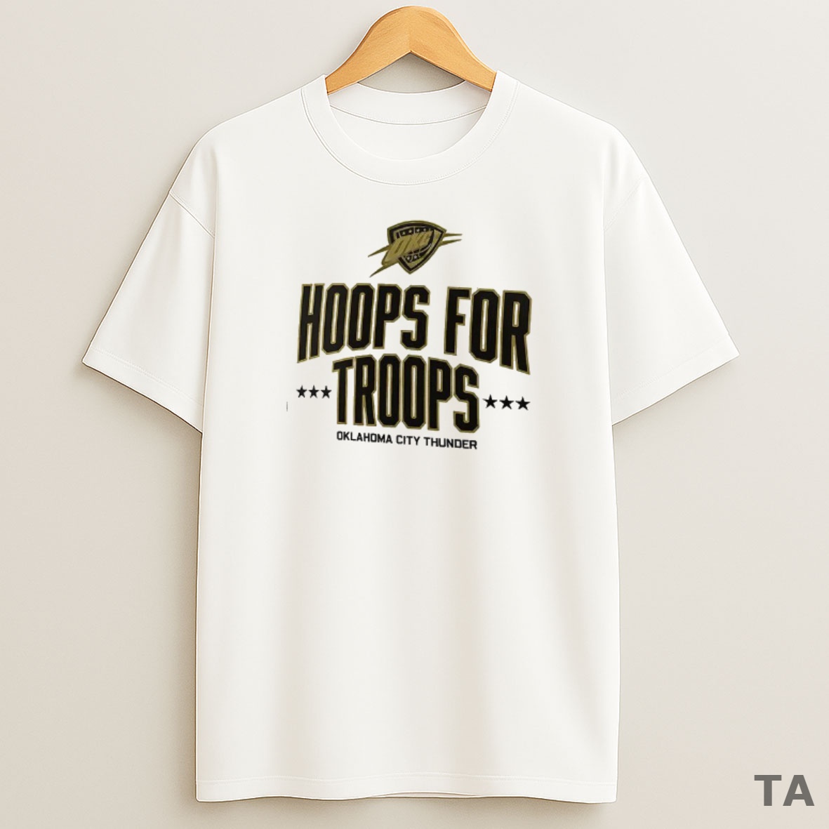 Top Oklahoma City Thunder Hoop For Troops Sweatshirt Tee