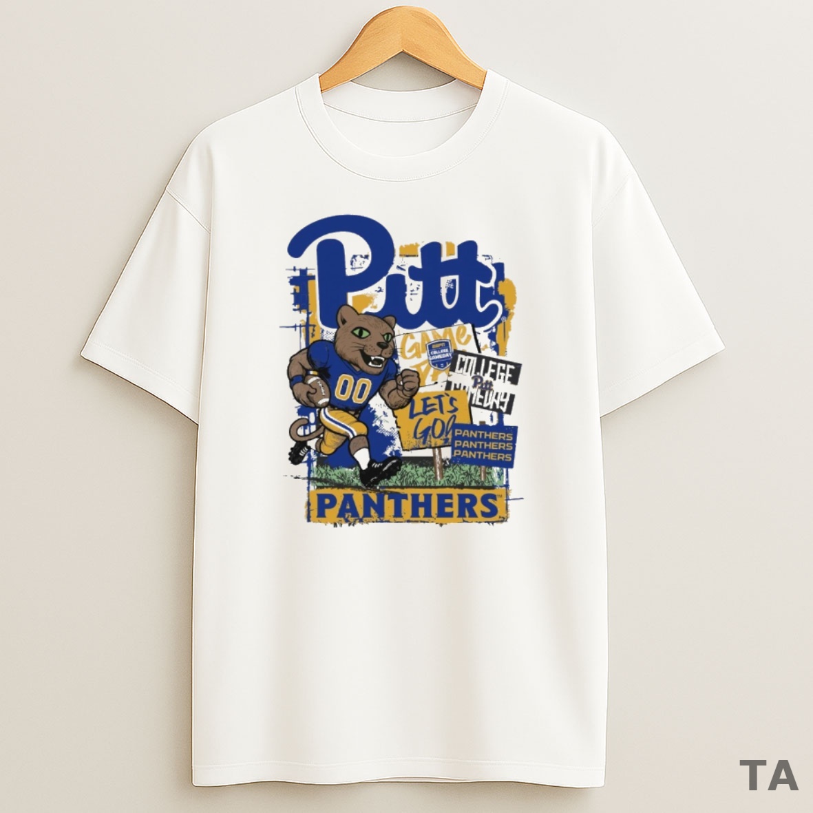 Top Pittsburgh Panthers College Gameday Lets Go Mascot Runner Sweatshirt Tee