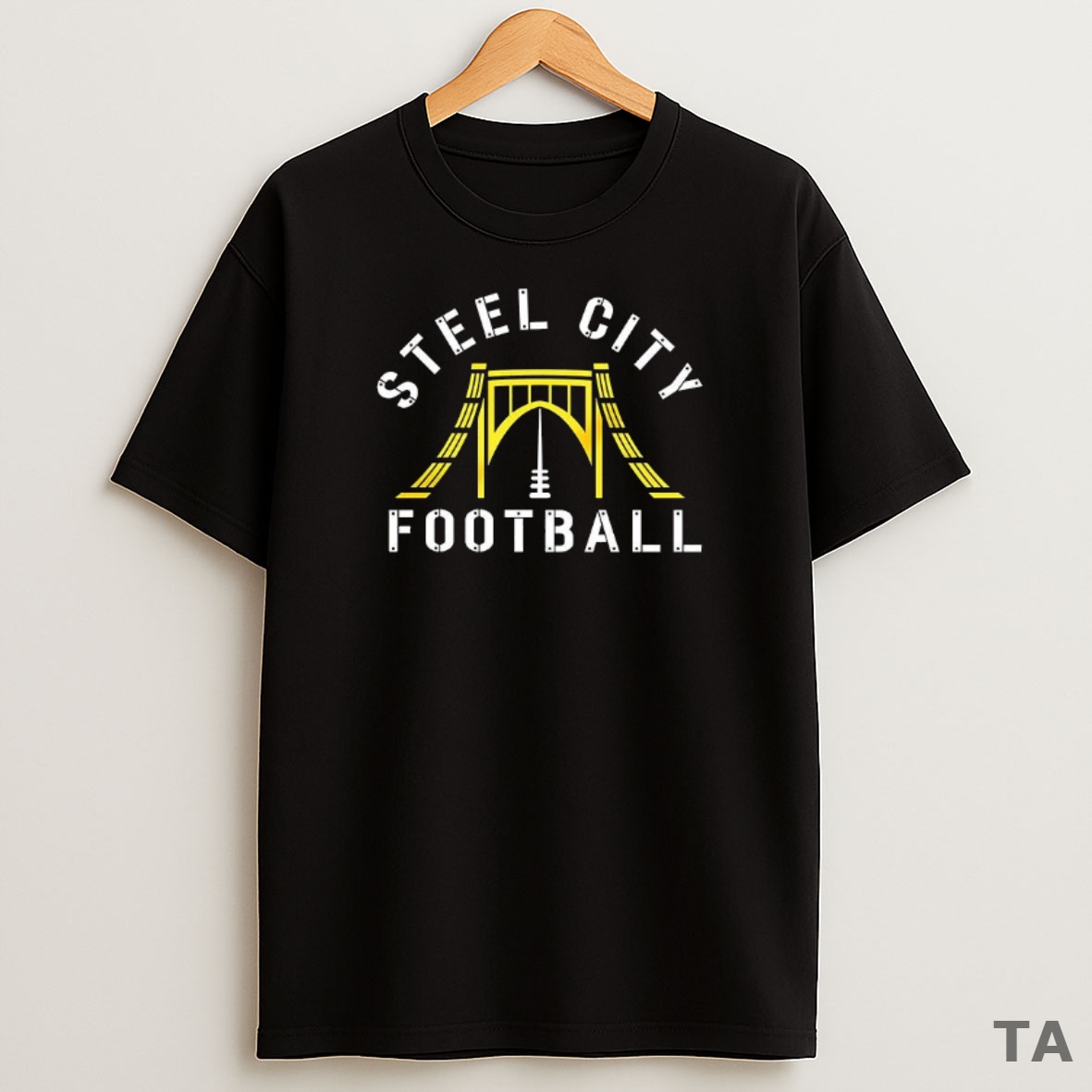 Top Pittsburgh Steelers Steel City Football Bridge Logo Sweatshirt Tee