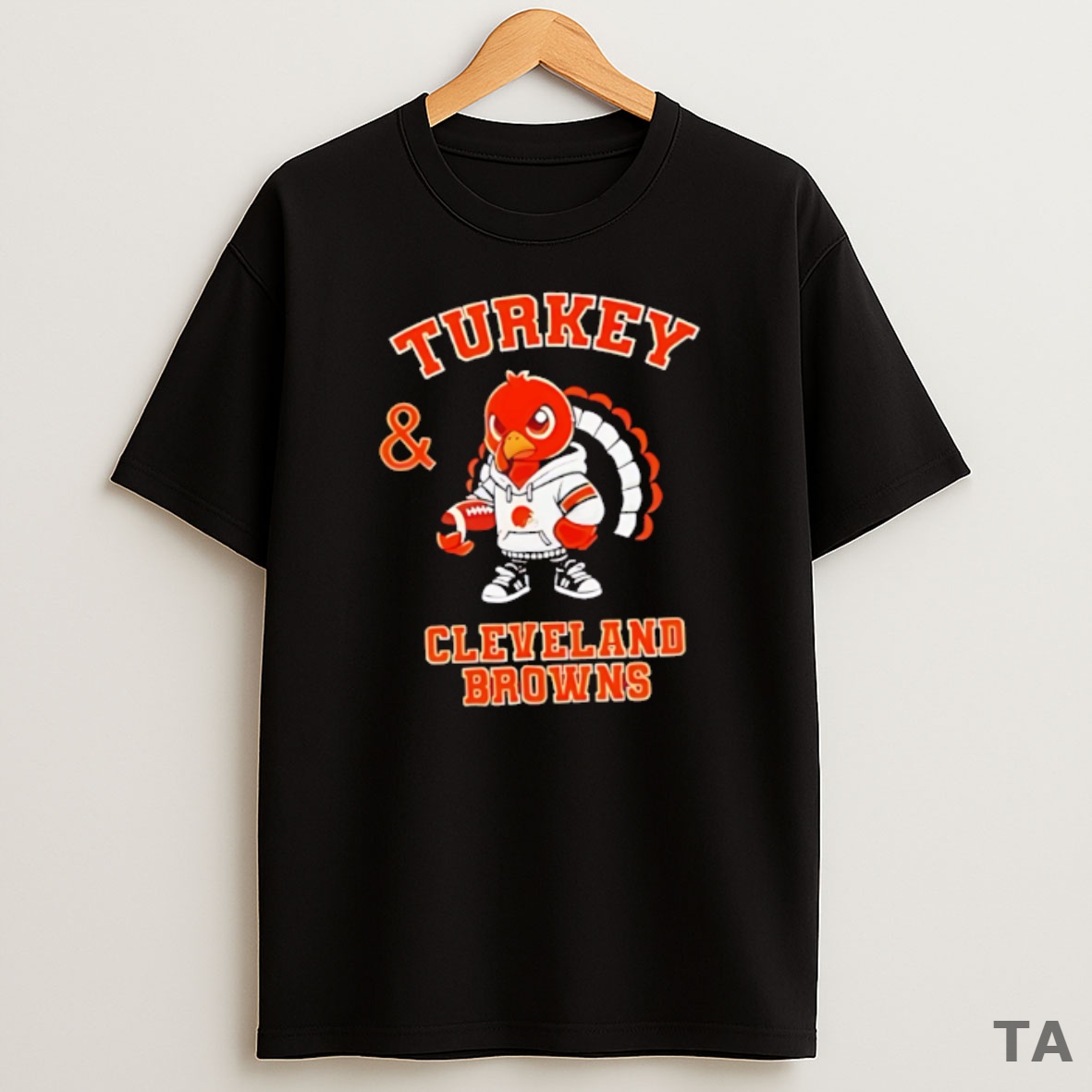 Top Premium Turkey And Cleveland Browns Football Nfl Happy Thanksgiving Sweatshirt Tee