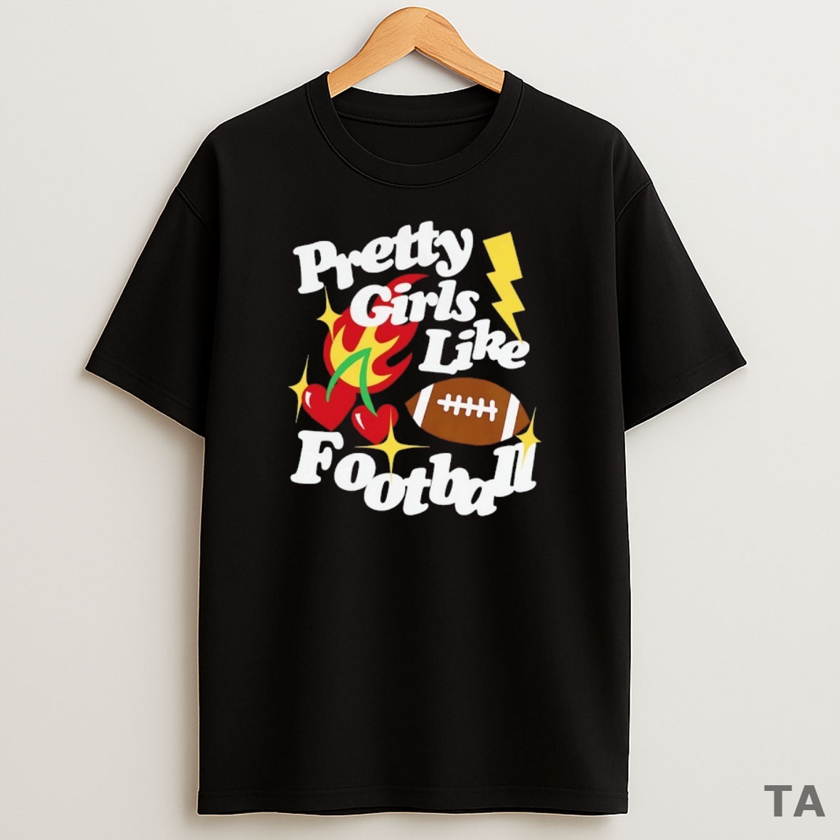 Top Pretty Girls Like Football Sweatshirt Tee