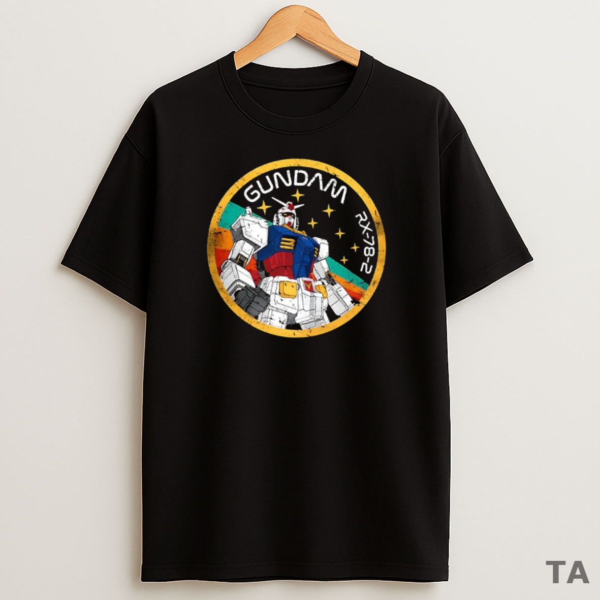 Top Rx 78 2 Patch Gundam Anime Rainbow Sweatshirt Tee