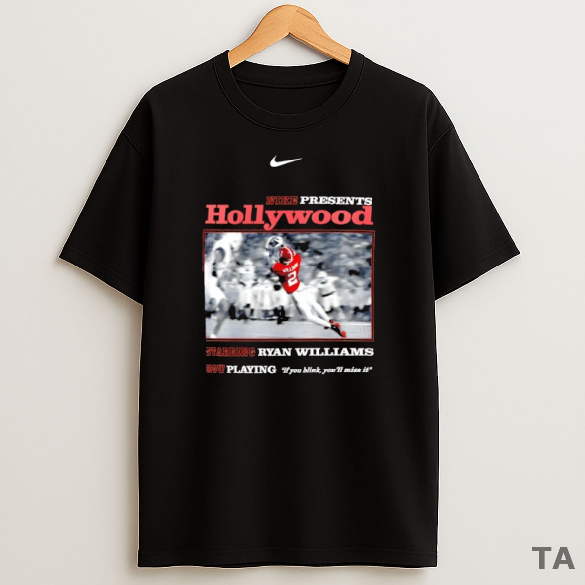 Top Ryan Williams Alabama Crimson Tide Hollywood Nike Logo Sweatshirt Tee