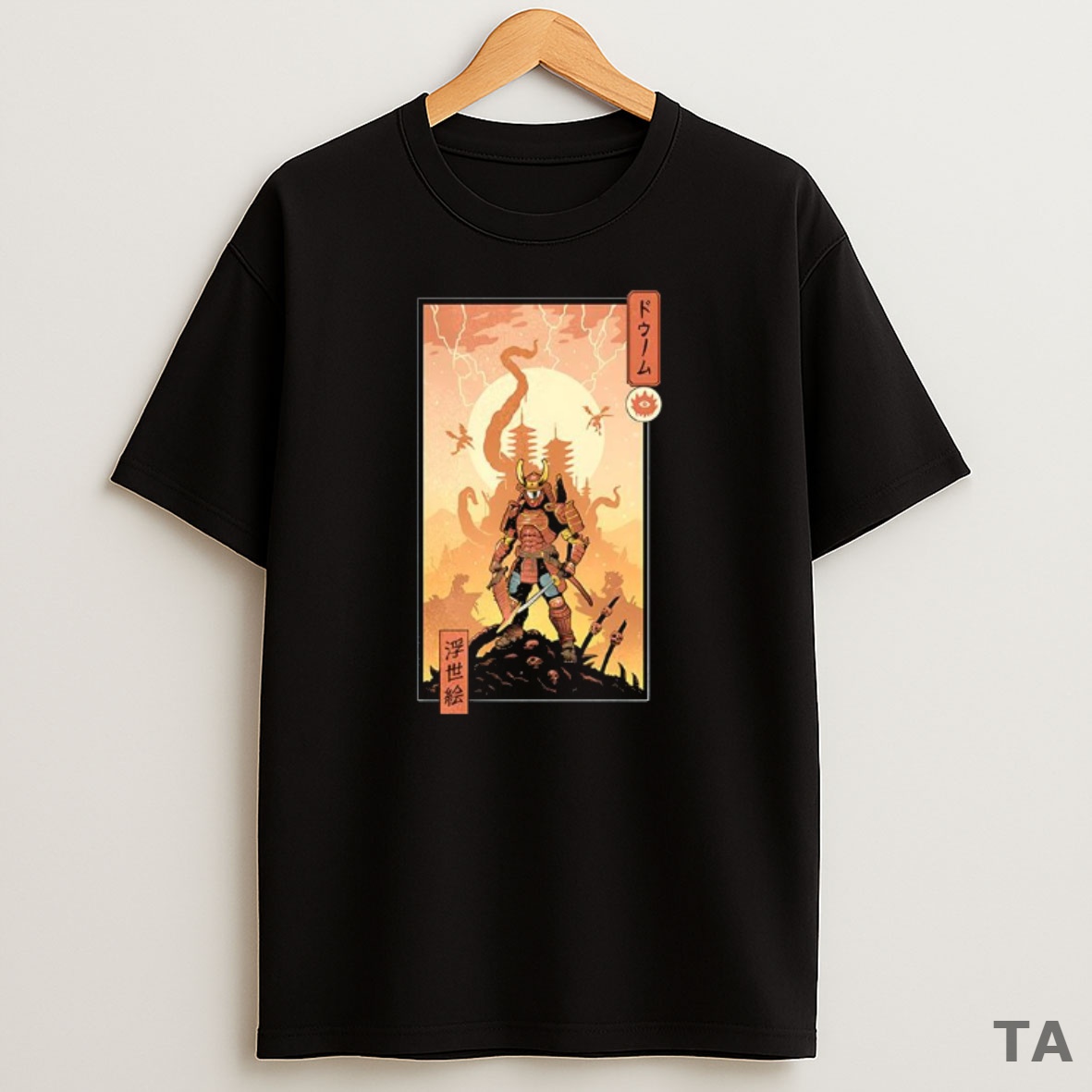 Top Samurai Doom Video Game Ukiyo E Style Sweatshirt Tee