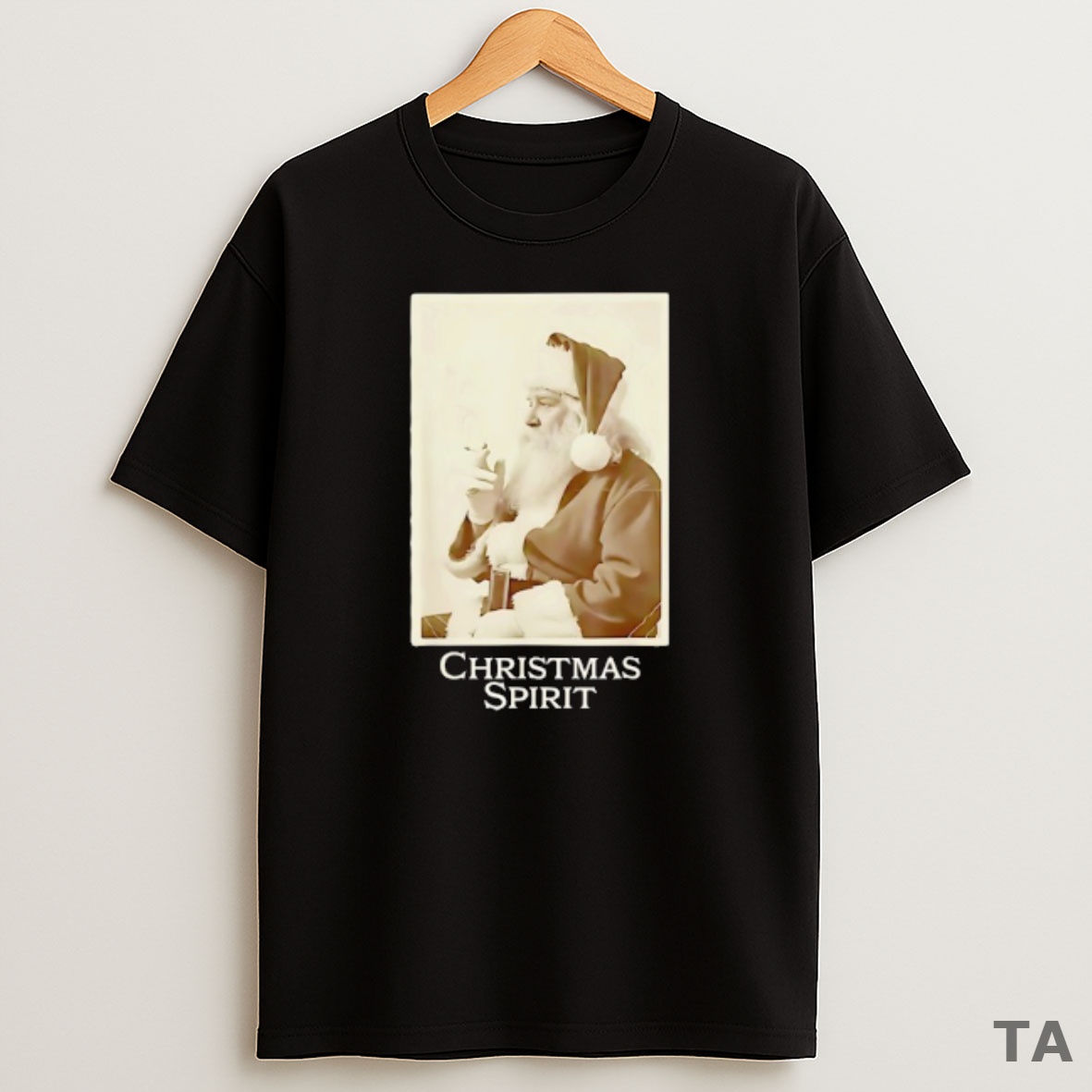 Top Santa Claus Smoking Merry Christmas Spirit Sweatshirt Tee