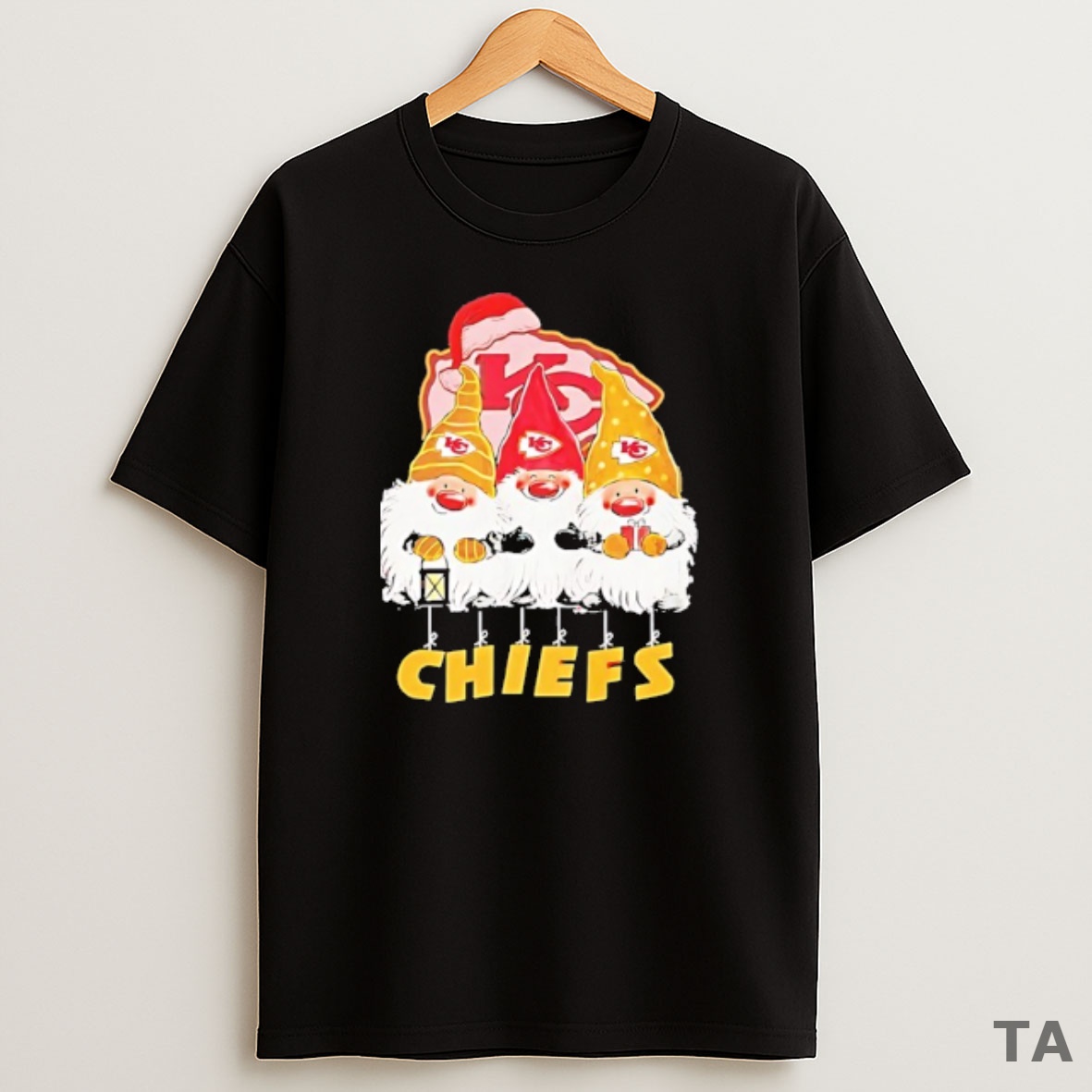 Top Santa Grome Kansas City Chiefs Logo Christmas Sweatshirt Tee