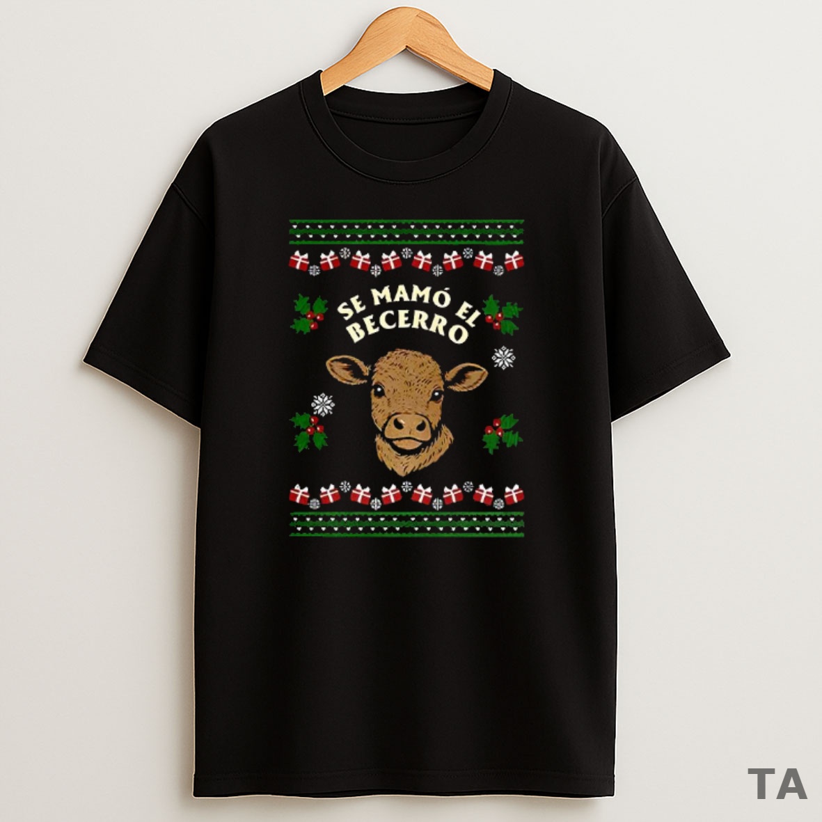 Top Se Mamo El Becerro Christmas Calf Sweatshirt Tee