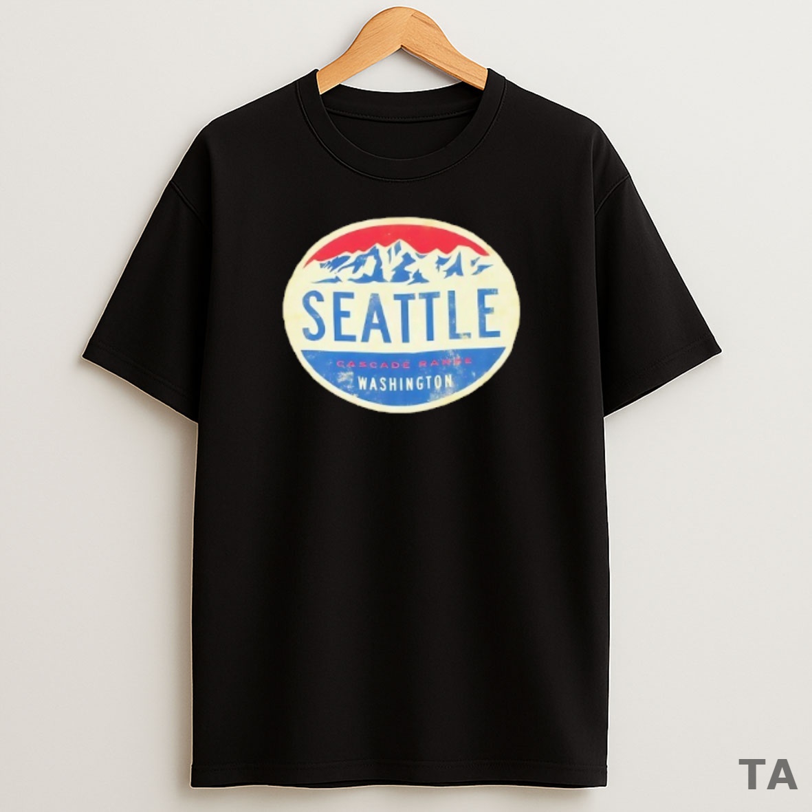 Top Seattle Cascade Range Washington Mountains Mustard Sweatshirt Tee