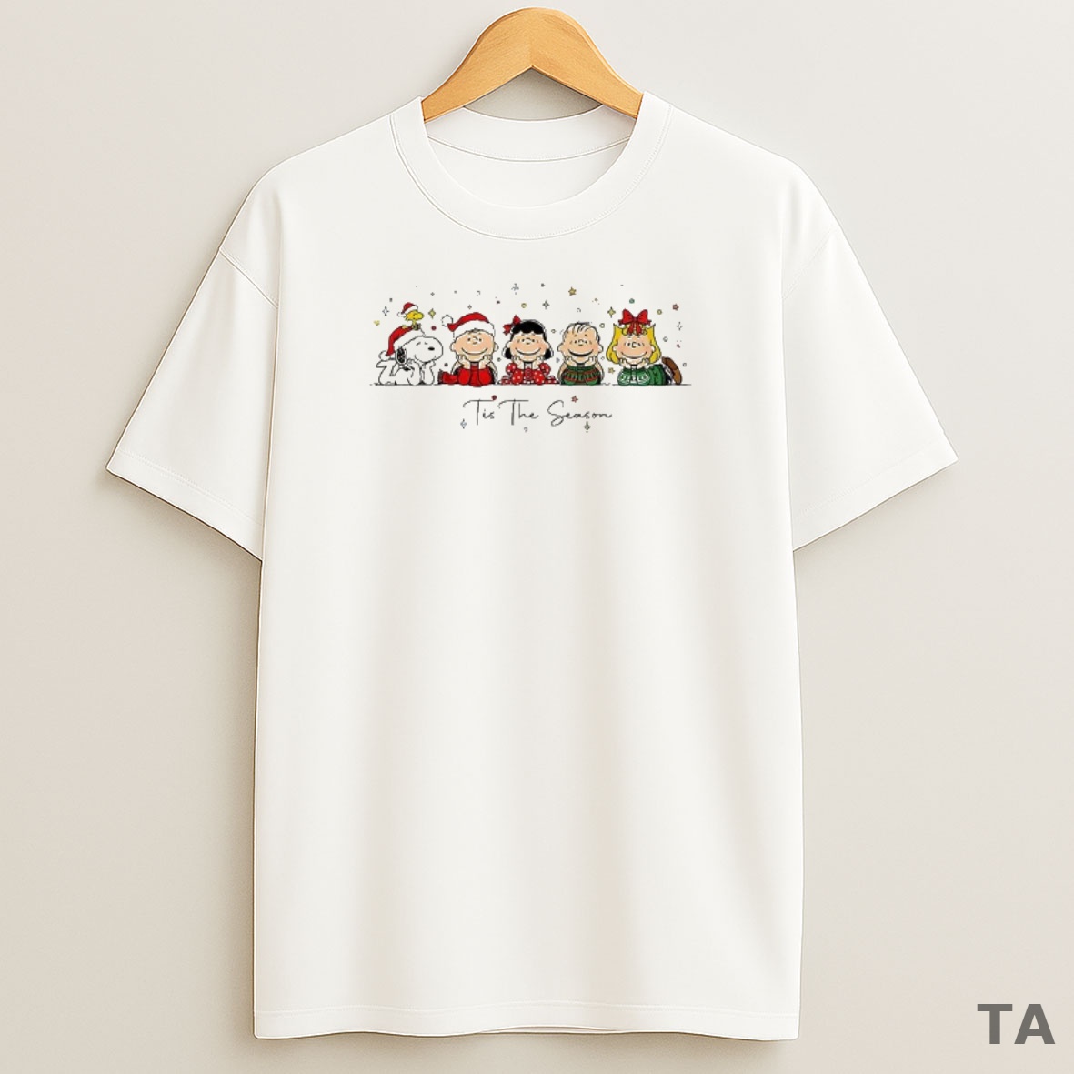 Top Snoopy And Friends Peanuts Tis The Season Christmas Sweatshirt Tee