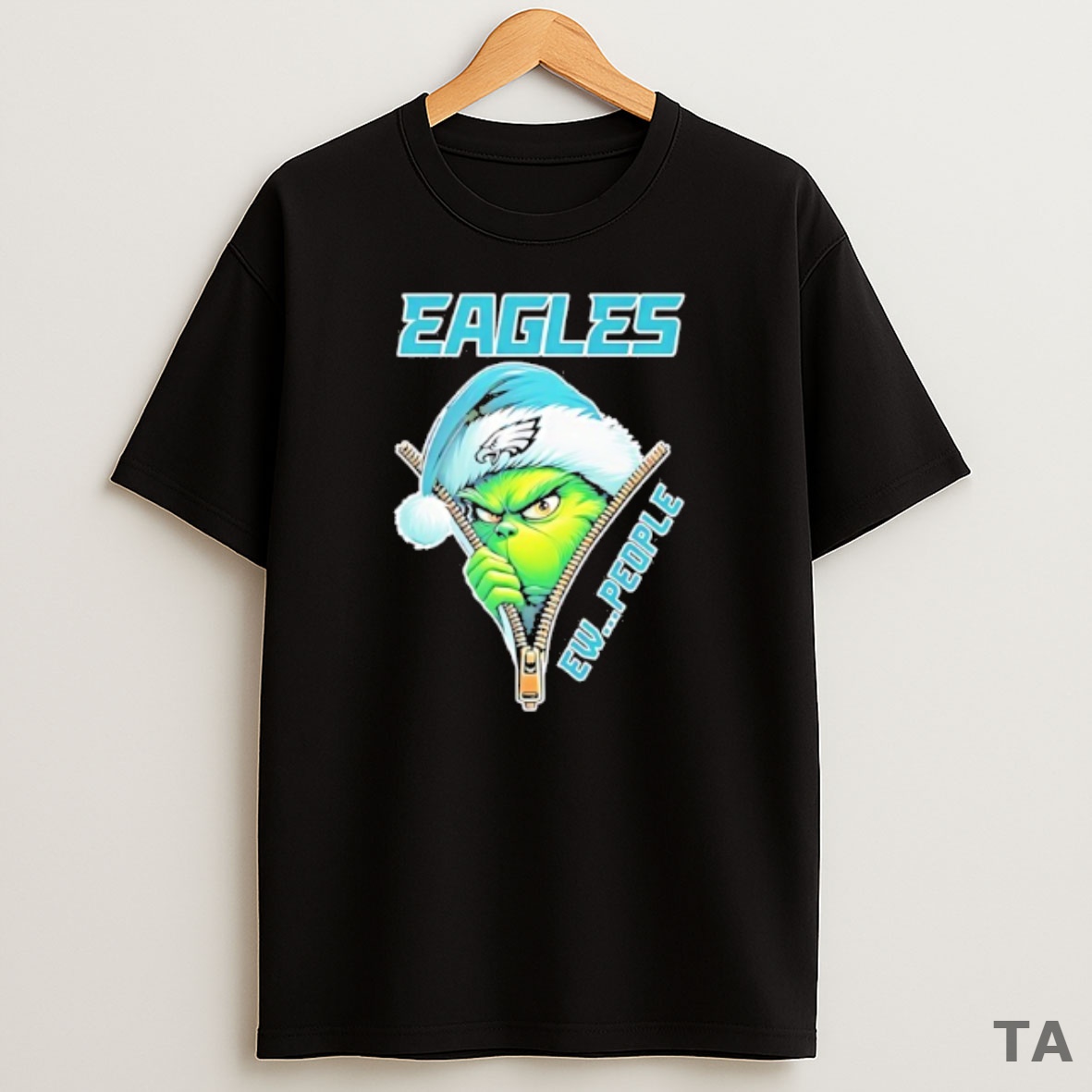 Top The Grinch Philadelphia Eagles Logo Ew People Sweatshirt Tee