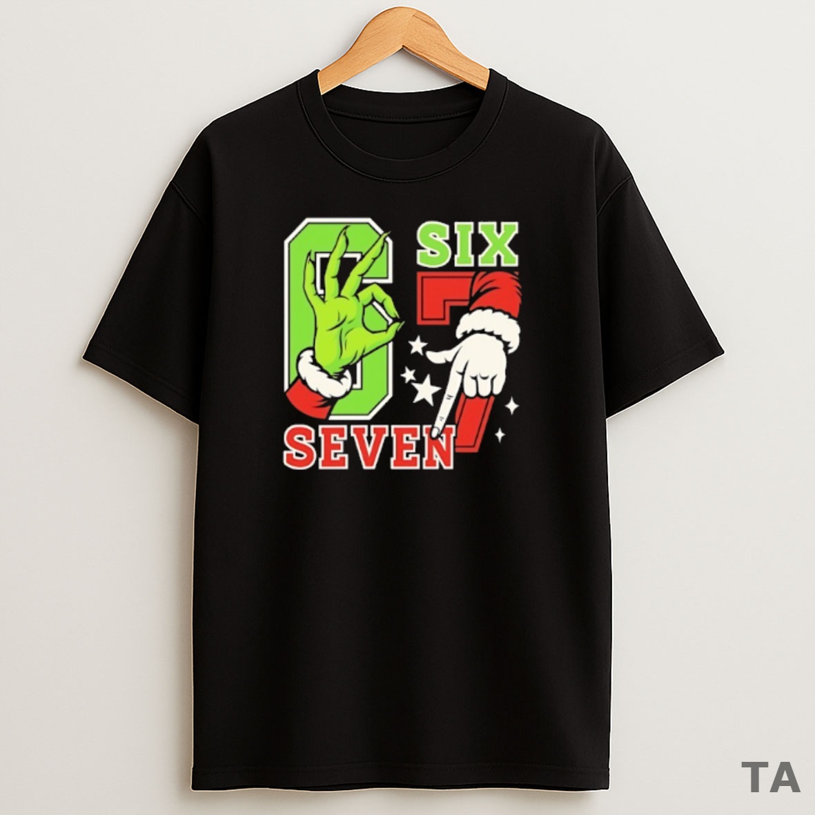 Top The Grinch X Santa Claus 67 Six Seven Christmas Sweatshirt Tee