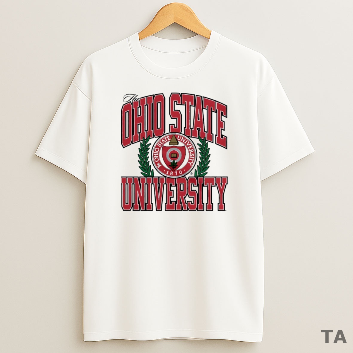 Top The Ohio State University Logo Circle Sweatshirt Tee