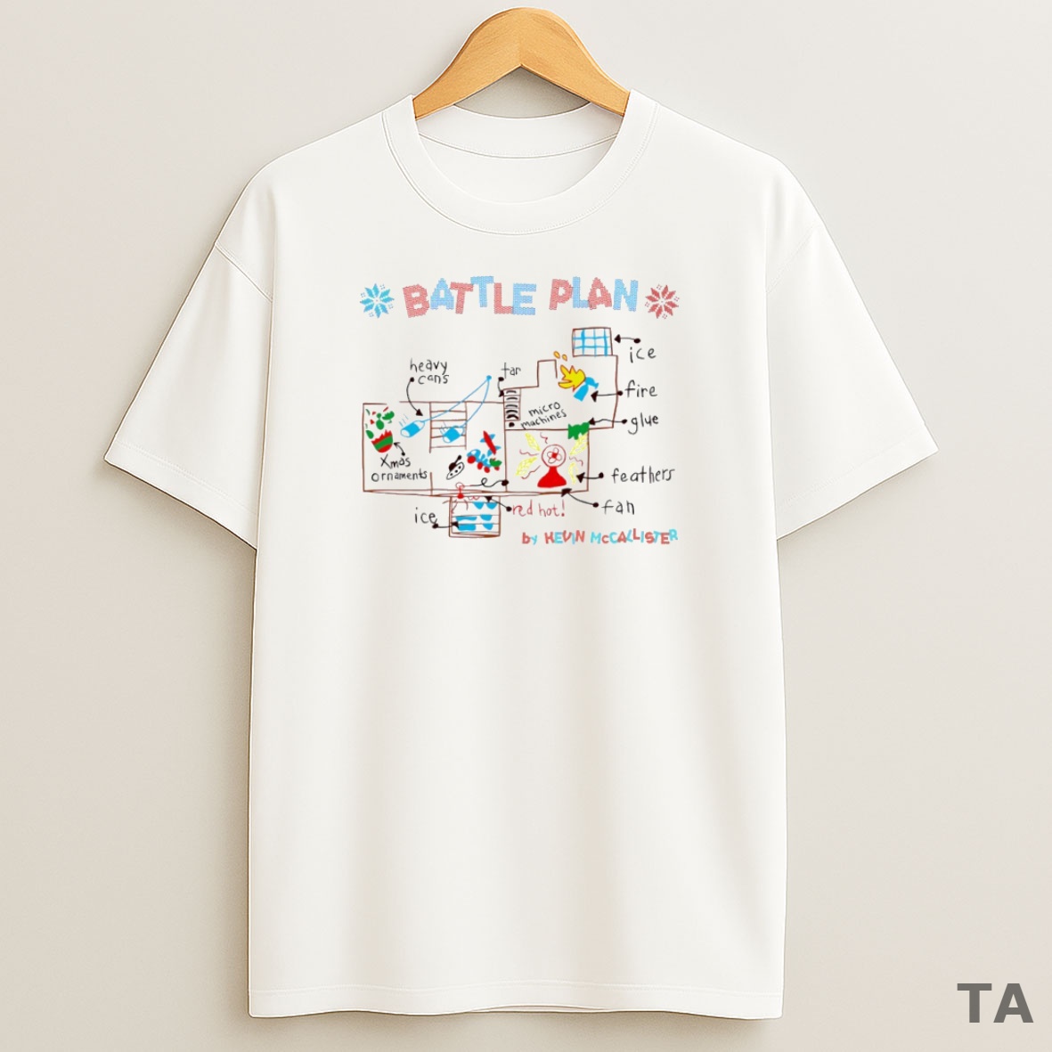 Top The Battle Plan By Kevin Mccallister Ugly Christmas Circle Sweatshirt Tee
