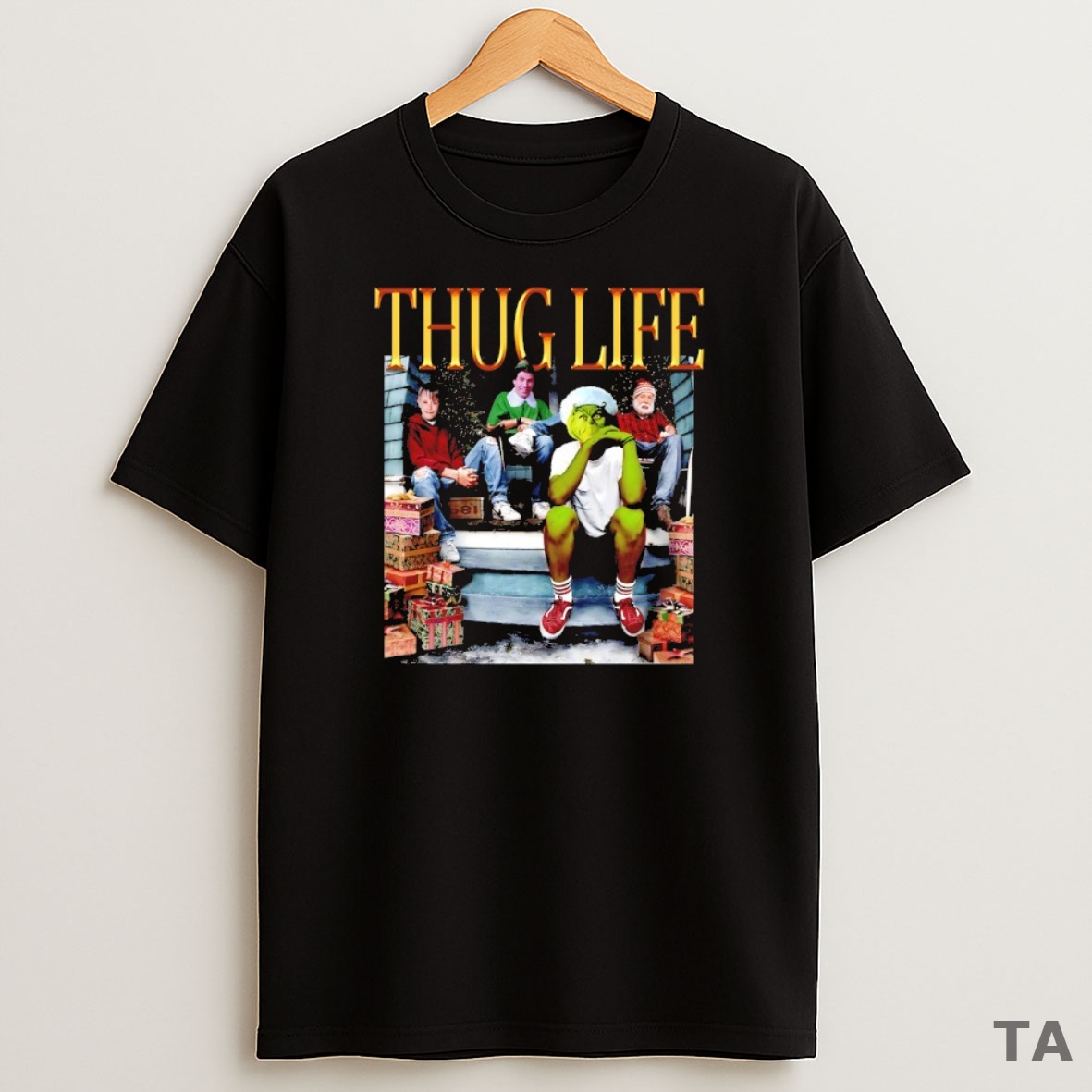 Top Thug Life Grinch Christmas Sweatshirt Tee