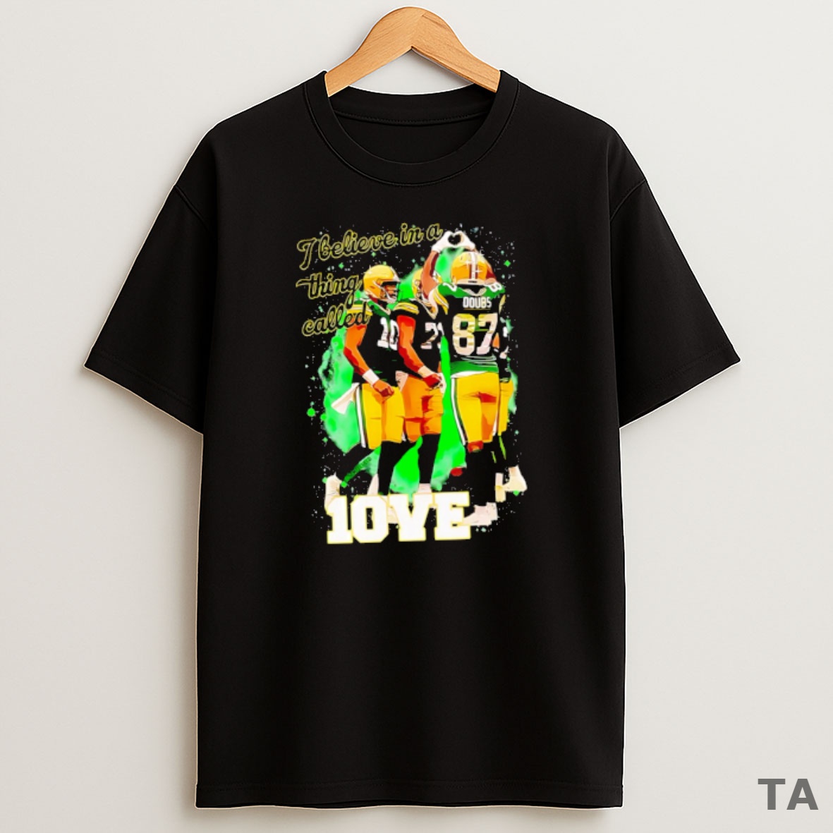 Top Top I Believe In A Thing Called Love Green Bay Packers Sweatshirt Tee