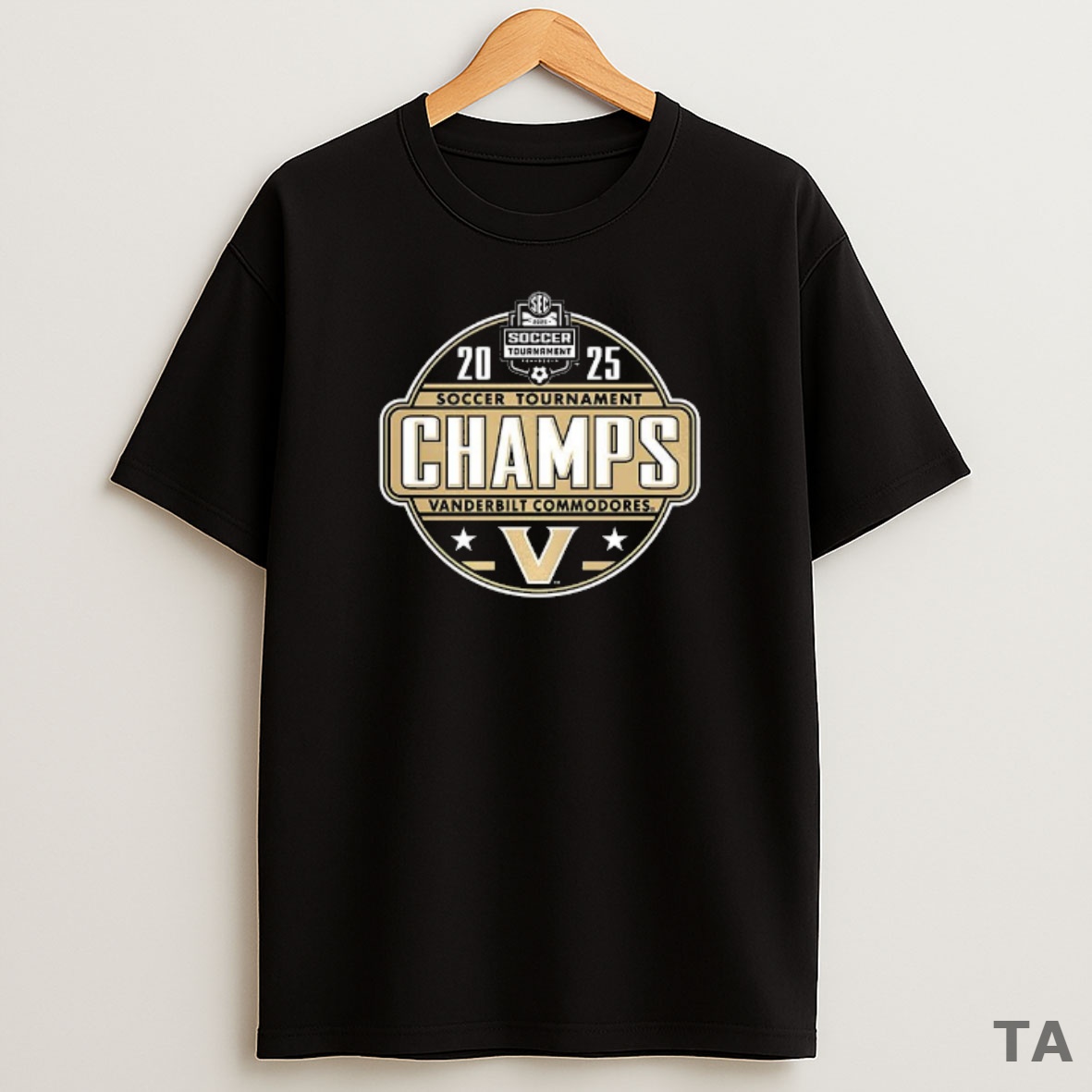 Top Vanderbilt Commodores 2025 Sec Womens Soccer Tournament Champions Sweatshirt Tee