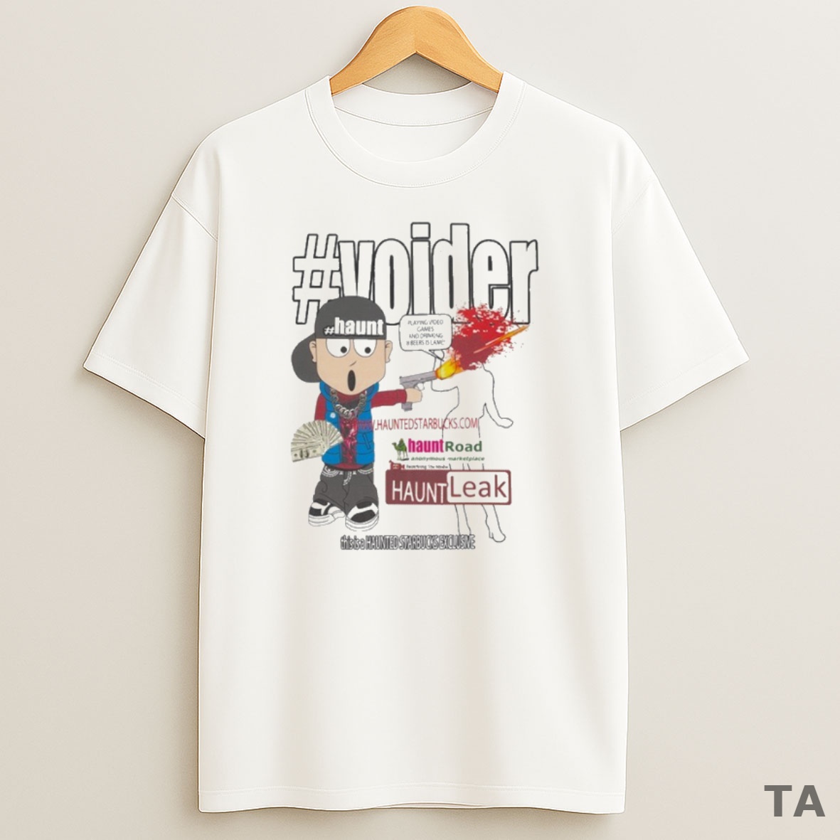 Top Voider Haunt Leak Playing Video Games And Drinking 8 Beers Is Lame This Is A Haunted Starbucks Sweatshirt Tee