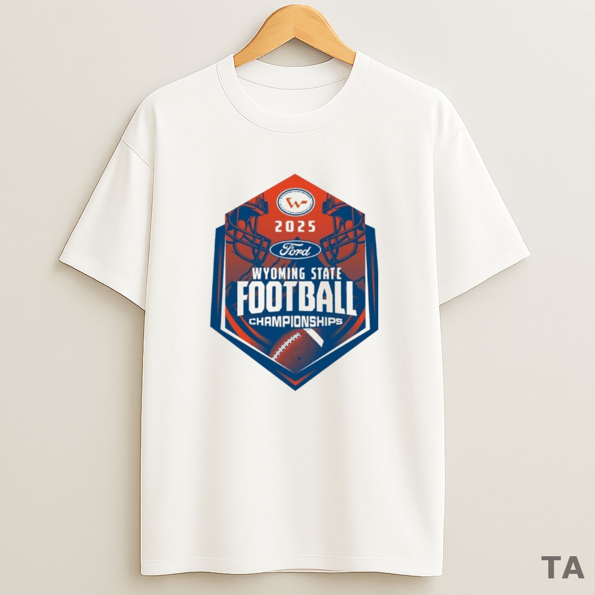 Top Wyoming High School Activities Association 2025 Wyoming State Football Championship Logo Sweatshirt Tee