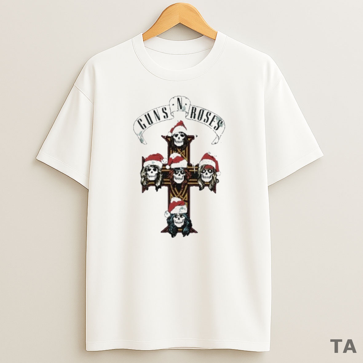 Top Guns N Roses Holiday Cross Sweatshirt Tee